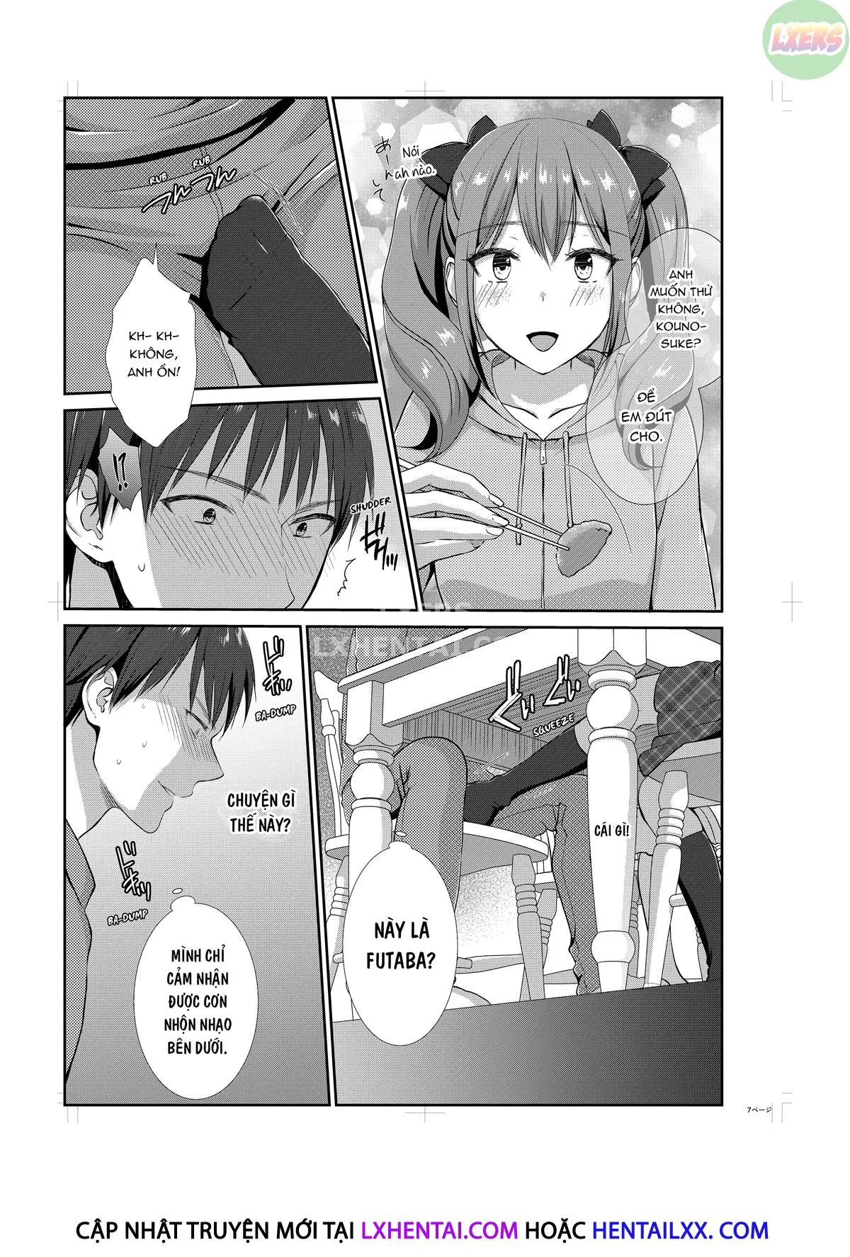 HentaiVN.net - Ảnh 6 - Sống Với Em Họ, Tôi Không Kiềm Chế Được [Ecchi na Itoko to Doukyosei Katsu ~Muboubi na Karada ni Gaman Dekinee!!] - Chap 4