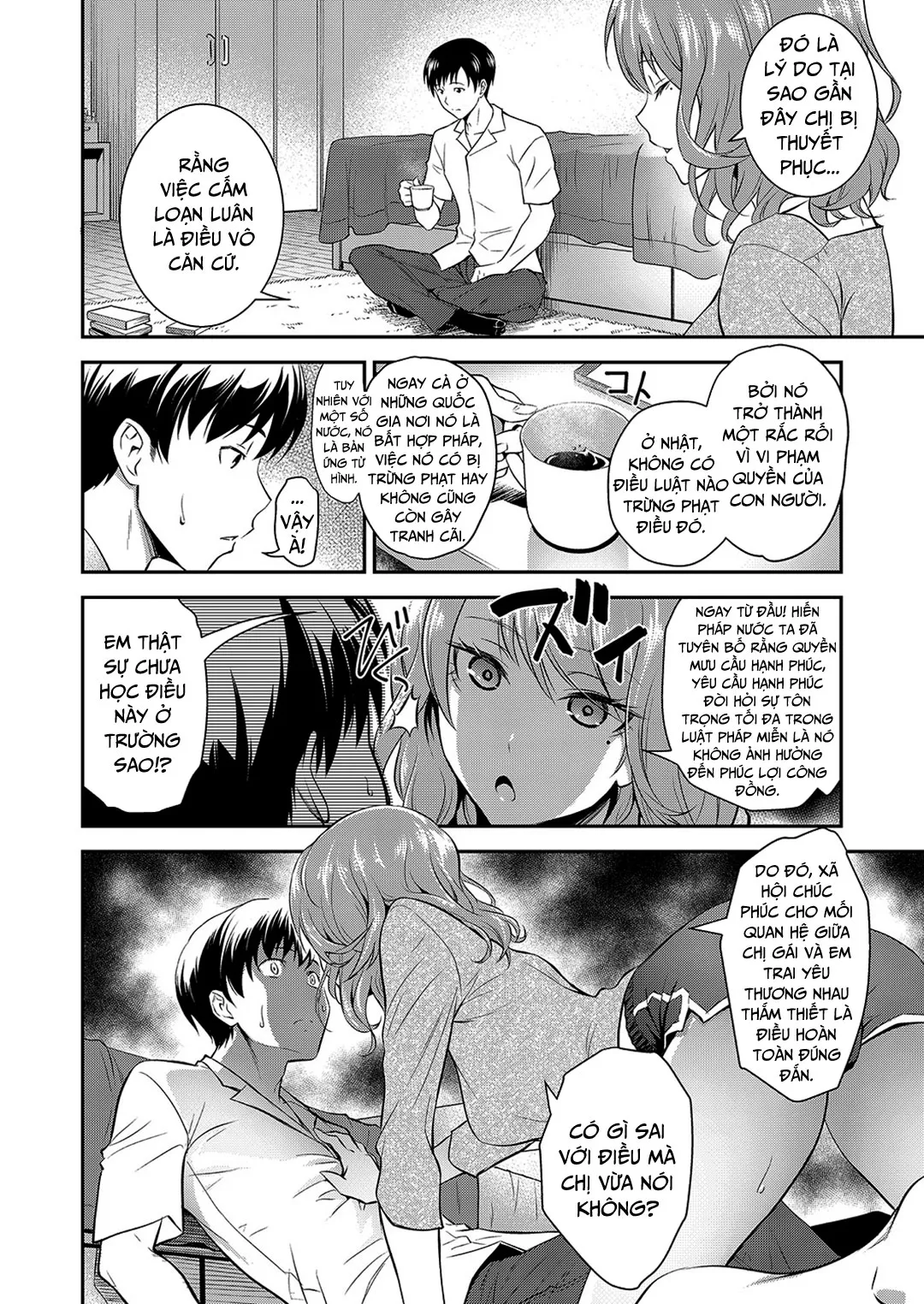 HentaiVN.net - Ảnh 7 - Yêu chị gái không hề phạm pháp [Houtekini Mondainai Anetono Kankei] - Oneshot