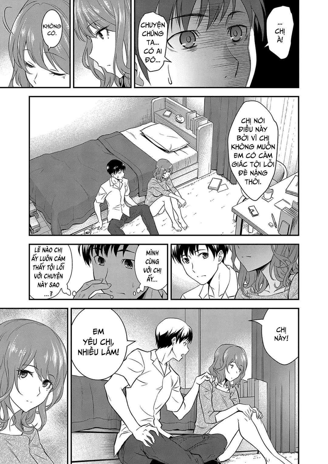 HentaiVN.net - Ảnh 8 - Yêu chị gái không hề phạm pháp [Houtekini Mondainai Anetono Kankei] - Oneshot