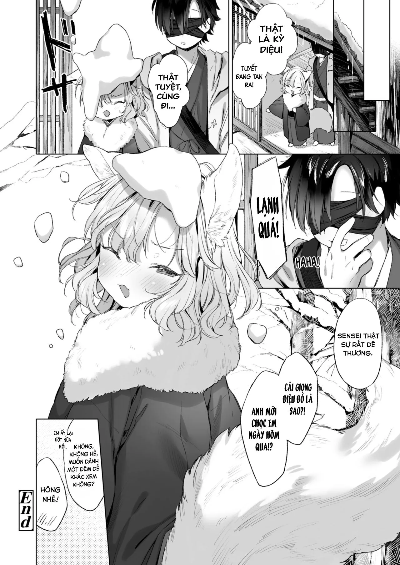 HentaiVN.net - Ảnh 26 - Cảnh tuyết rơi [Horoyoi Yukigeshiki] - Oneshot