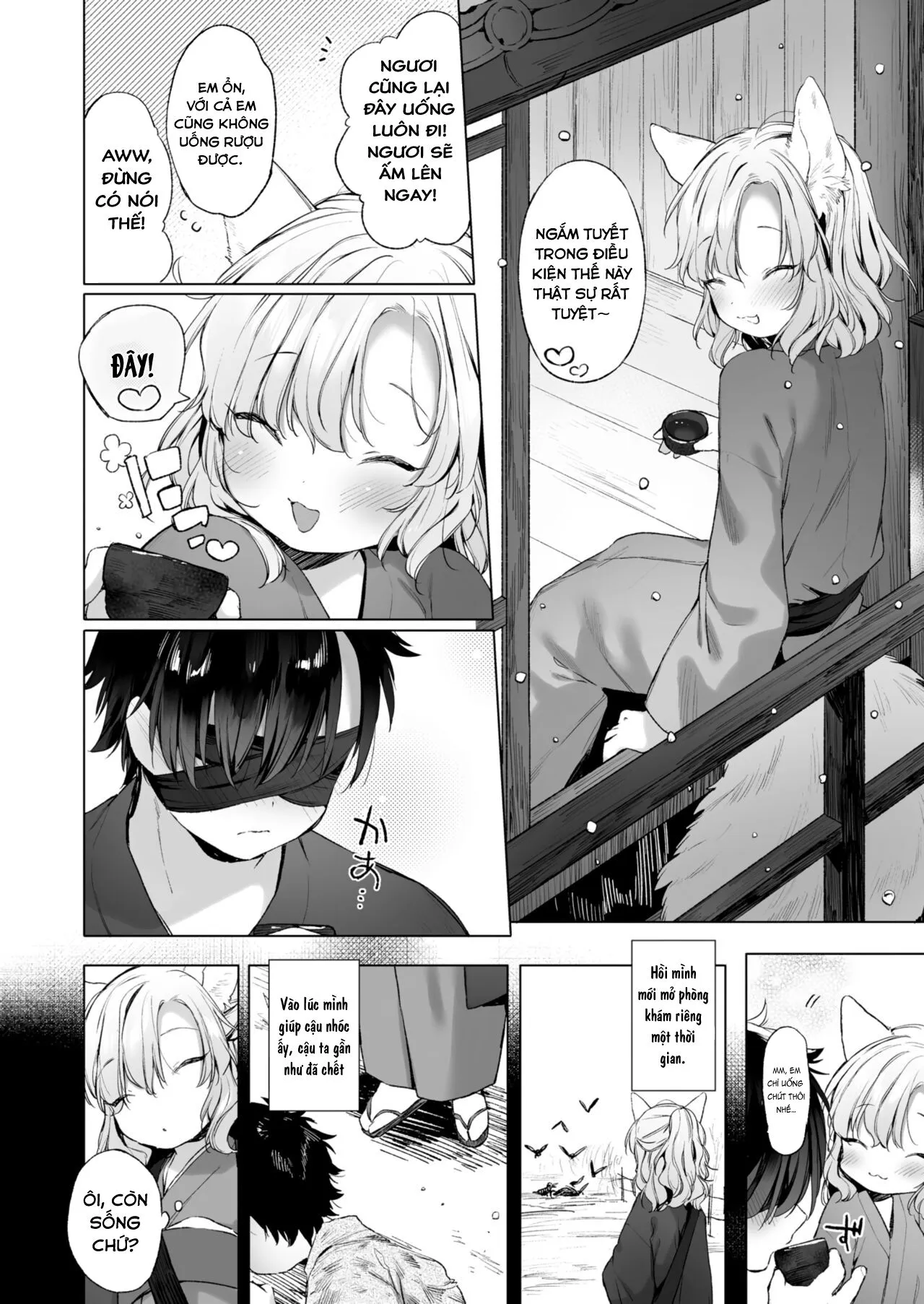 HentaiVN.net - Ảnh 4 - Cảnh tuyết rơi [Horoyoi Yukigeshiki] - Oneshot