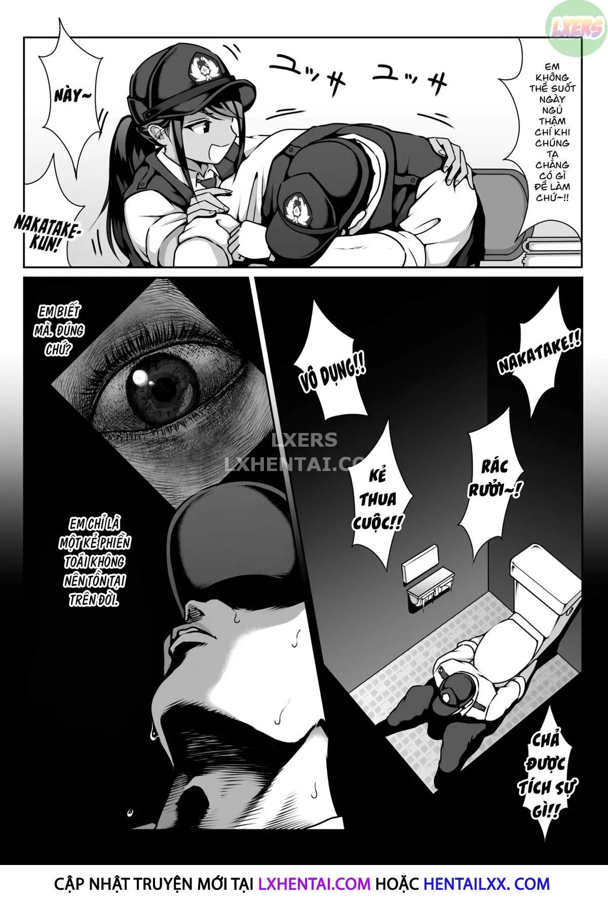 HentaiVN.net - Ảnh 12 - Akogare No Boku No Senpai To Kinmuchuu No Kouban De Muremure PanSto Sex Zuke. - Oneshot