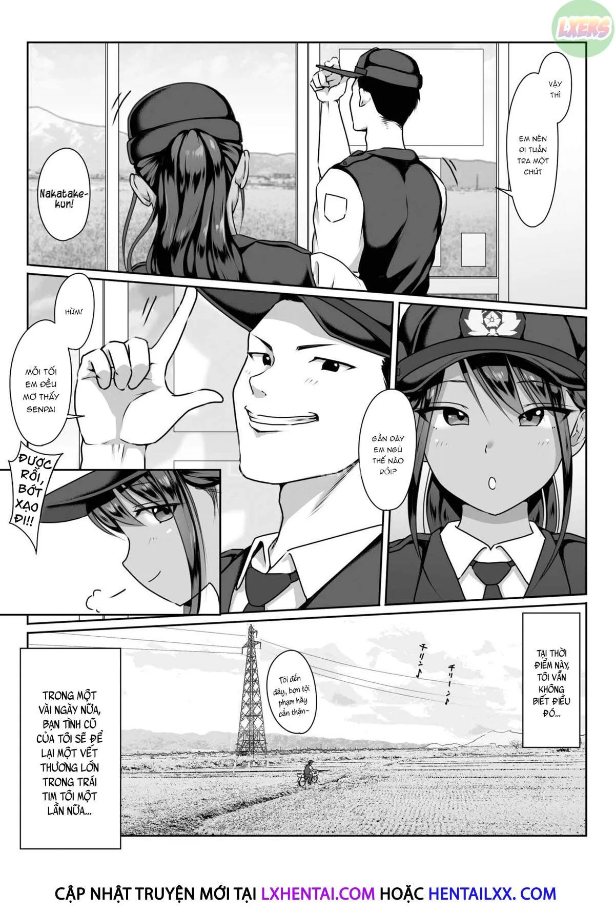 HentaiVN.net - Ảnh 50 - Akogare No Boku No Senpai To Kinmuchuu No Kouban De Muremure PanSto Sex Zuke. - Oneshot