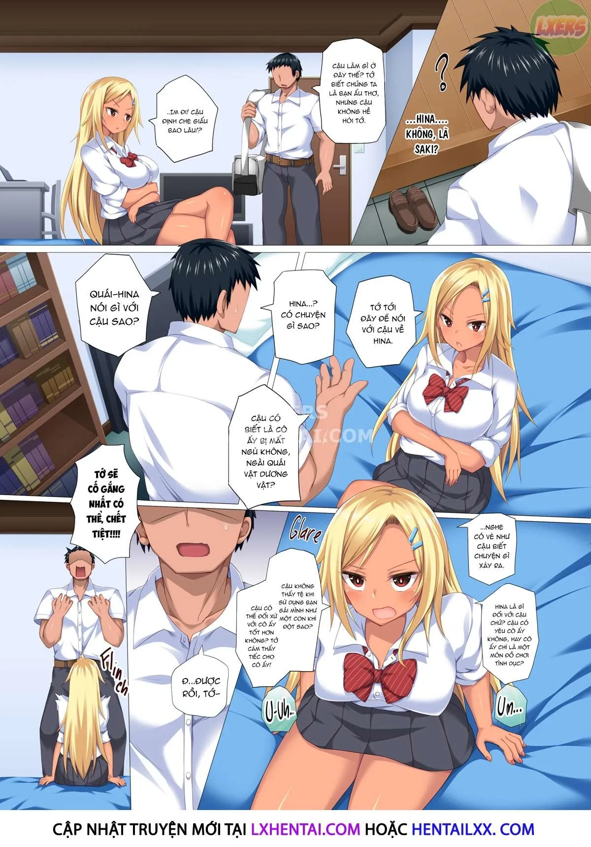 HentaiVN.net - Ảnh 11 - Ngây thơ và hư hỏng có thể xử lý cuồng dâm không? [TENNEN MUSUME TO KURO GYARU GA ZETSURIN KARESHI NO SEIYOKUSHORI WO SURU HANASHI; Can the Airhead and the Gyaru Handle the Chad Boyfriend's Raging Sex Drive?] - Oneshot