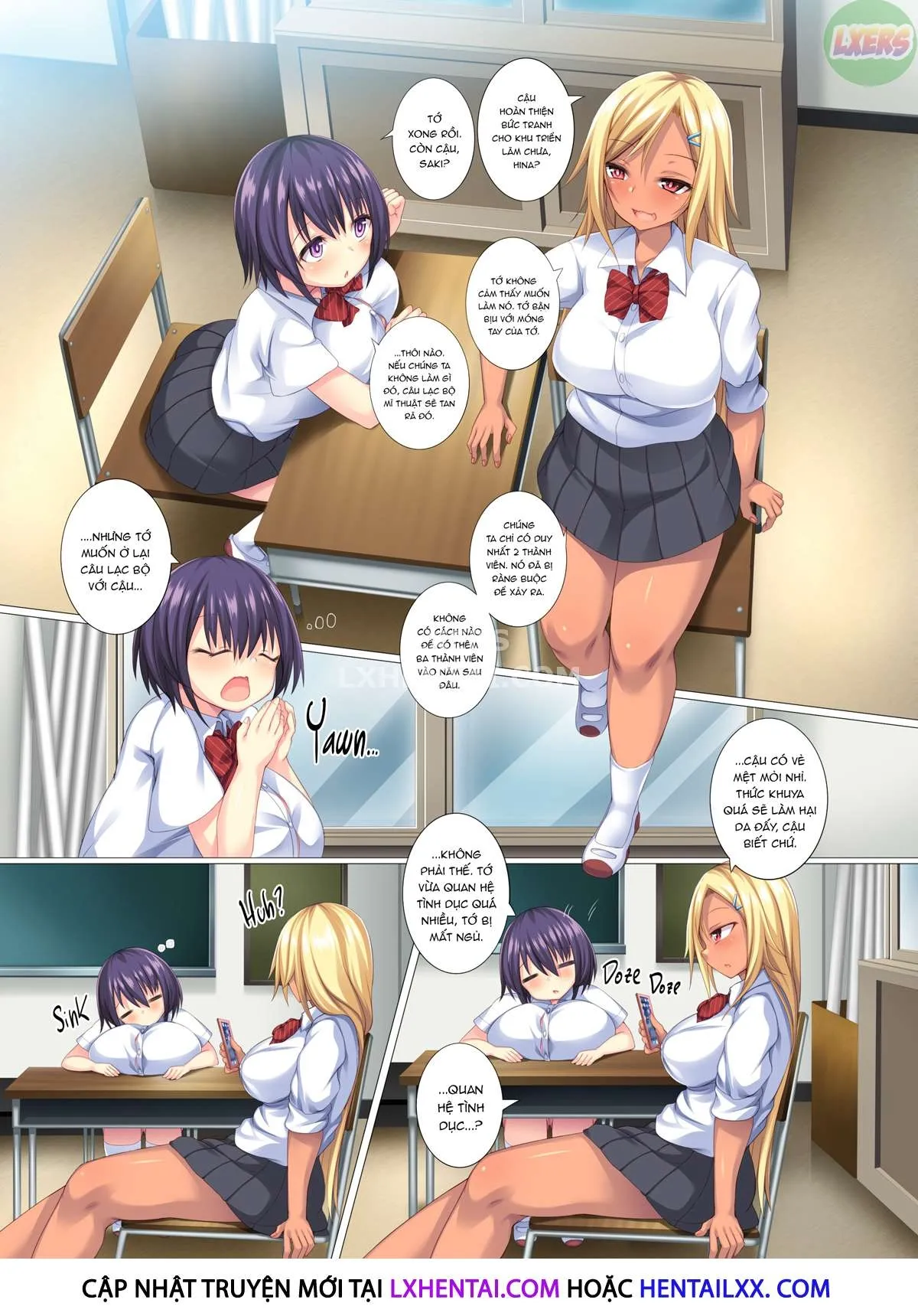 HentaiVN.net - Ảnh 5 - Ngây thơ và hư hỏng có thể xử lý cuồng dâm không? [TENNEN MUSUME TO KURO GYARU GA ZETSURIN KARESHI NO SEIYOKUSHORI WO SURU HANASHI; Can the Airhead and the Gyaru Handle the Chad Boyfriend's Raging Sex Drive?] - Oneshot