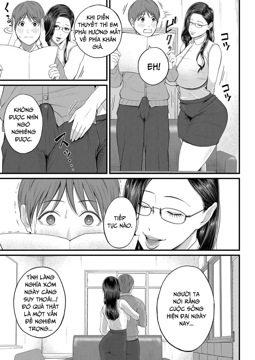 HentaiVN.net - Ảnh 10 - Chỉ dẫn riêng của cô giáo [Micchaku Kojin Shidou; Intimate Personal Guidance] - Oneshot