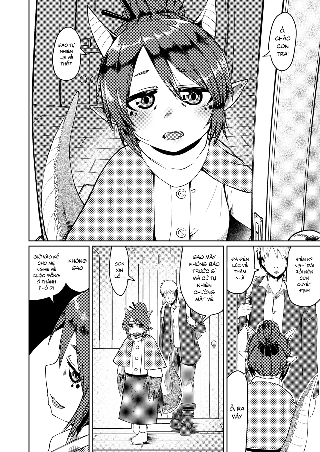 HentaiVN.net - Ảnh 3 - Tôi yêu bà mẹ rồng của tôi vl [Ryuujin Kaa-san ga Suki Sugite, I Love My Dragonkin Mom Too Much] - Oneshot