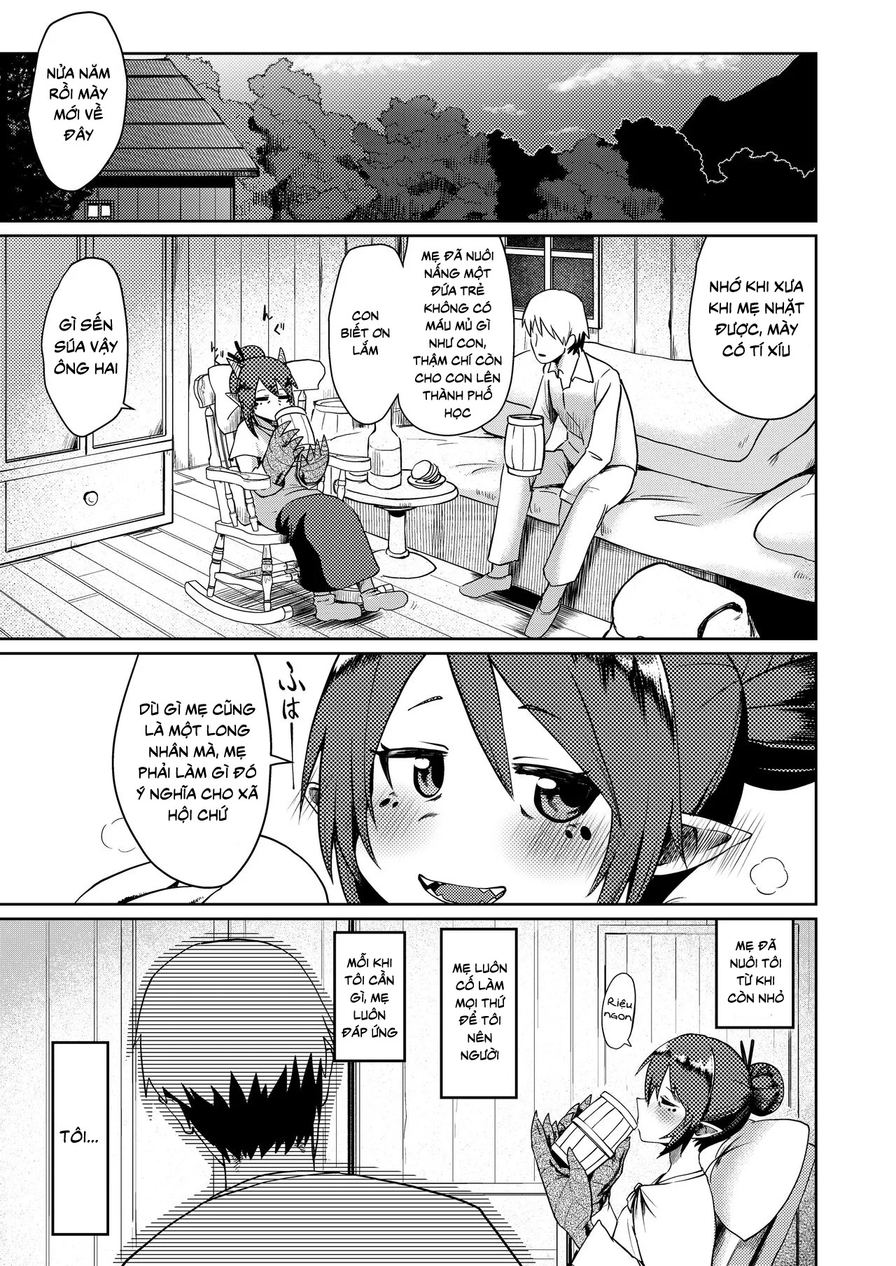 HentaiVN.net - Ảnh 4 - Tôi yêu bà mẹ rồng của tôi vl [Ryuujin Kaa-san ga Suki Sugite, I Love My Dragonkin Mom Too Much] - Oneshot