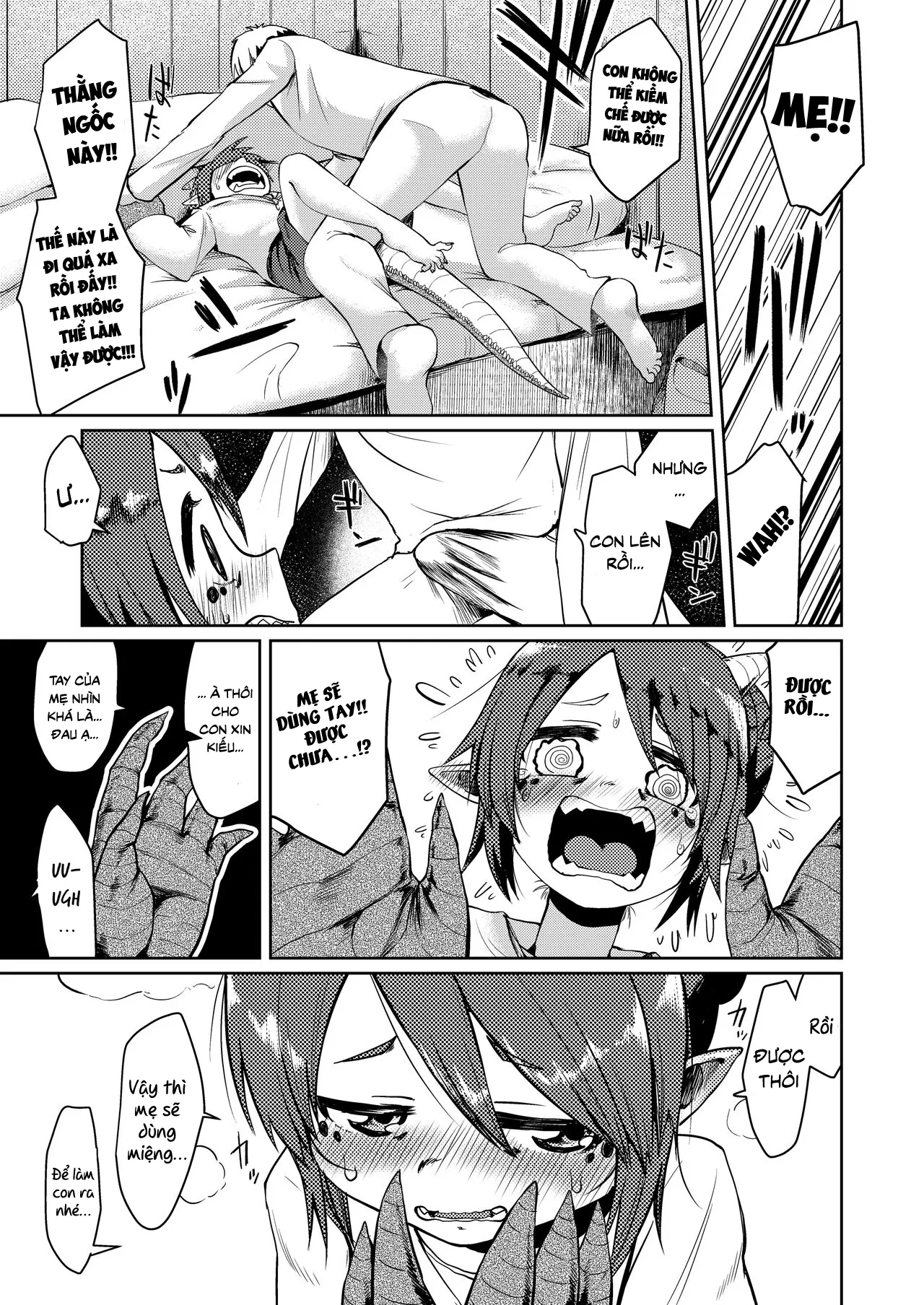 HentaiVN.net - Ảnh 8 - Tôi yêu bà mẹ rồng của tôi vl [Ryuujin Kaa-san ga Suki Sugite, I Love My Dragonkin Mom Too Much] - Oneshot