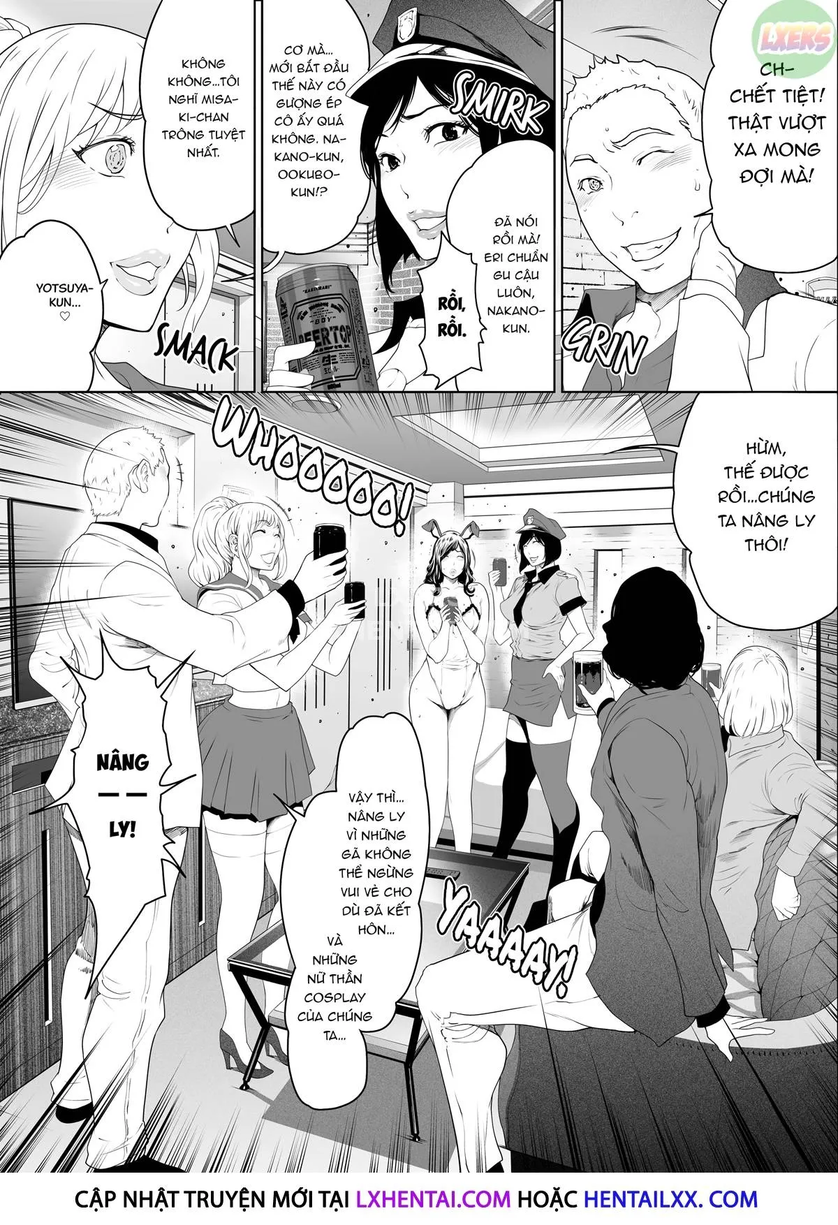 HentaiVN.net - Ảnh 9 - Buổi đêm THÁC LOẠN của những bà vợ - Oneshot