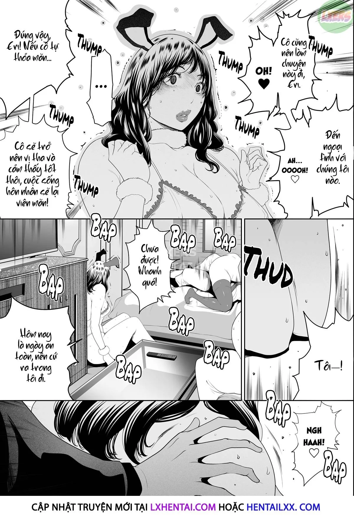 HentaiVN.net - Ảnh 21 - Buổi đêm THÁC LOẠN của những bà vợ - Oneshot