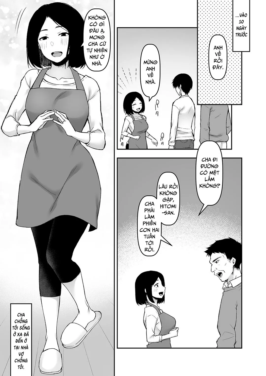 HentaiVN.net - Ảnh 5 - Một mình với cha chồng vào một đêm nọ [Gifu to Futarikiri no Yoru ni; On a Night Alone With My Father In-Law] - Oneshot