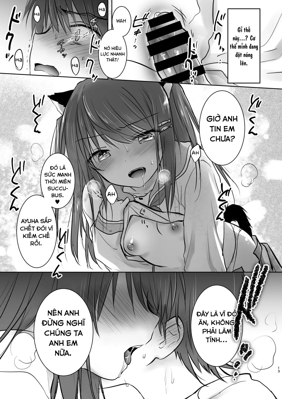 HentaiVN.net - Ảnh 10 - Cô em gái tôi đã biến thành Succubus với sự chấp thuận của gia đình tôi đã làm tình với em ấy [Imouto ga Succubus ni Natta node Oya Kounin de Sex Shimasu] - Oneshot