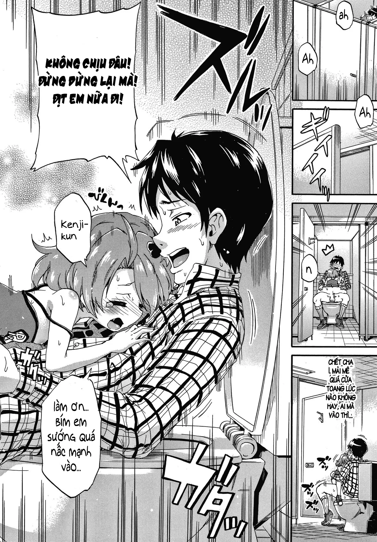 HentaiVN.net - Ảnh 30 - Trông vậy thôi nhưng chúng em có kinh nghiệm rồi đó ! [Keikenzumi da yo, Watashi-tachi] - Chap 1, Gặp nanami-chan trong nhà vệ sinh nữ