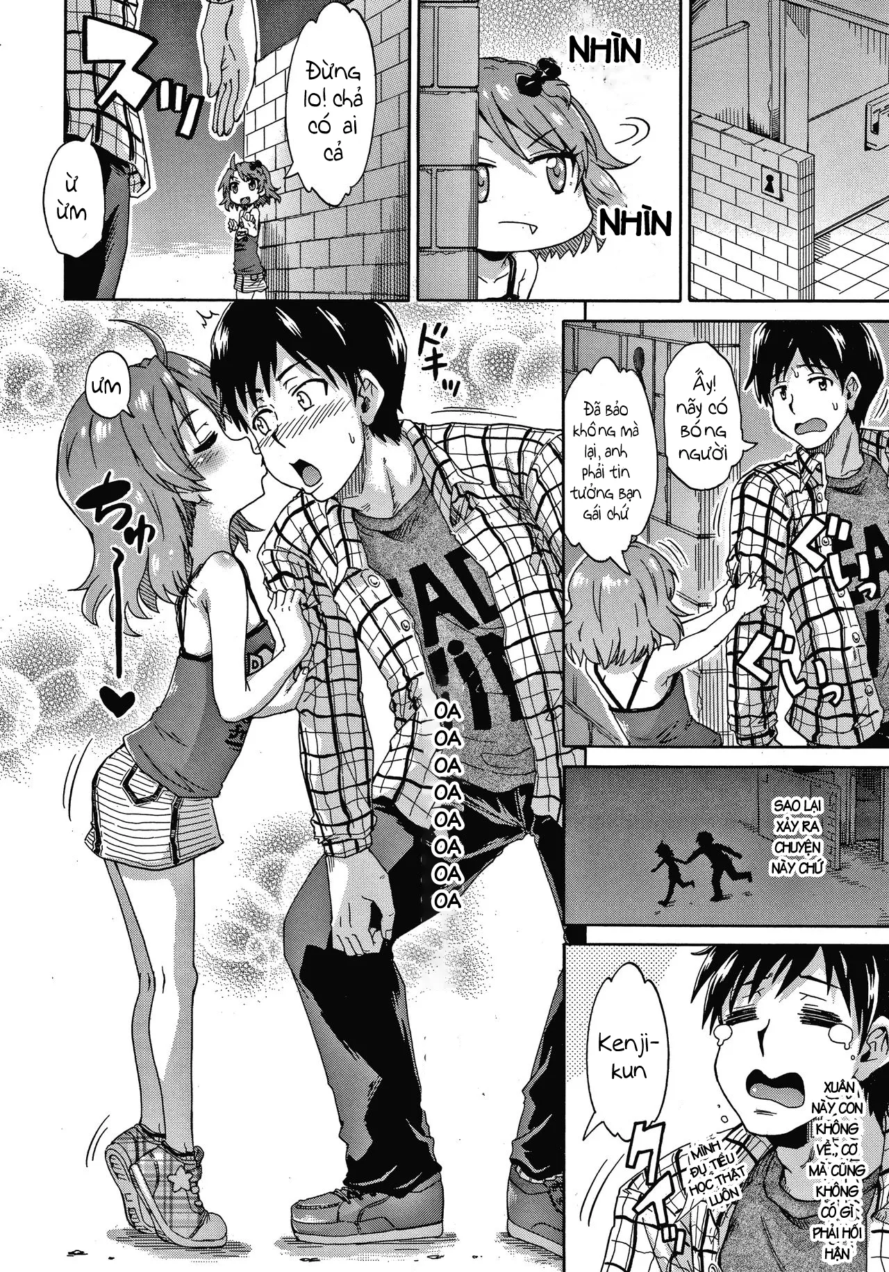 HentaiVN.net - Ảnh 36 - Trông vậy thôi nhưng chúng em có kinh nghiệm rồi đó ! [Keikenzumi da yo, Watashi-tachi] - Chap 1, Gặp nanami-chan trong nhà vệ sinh nữ