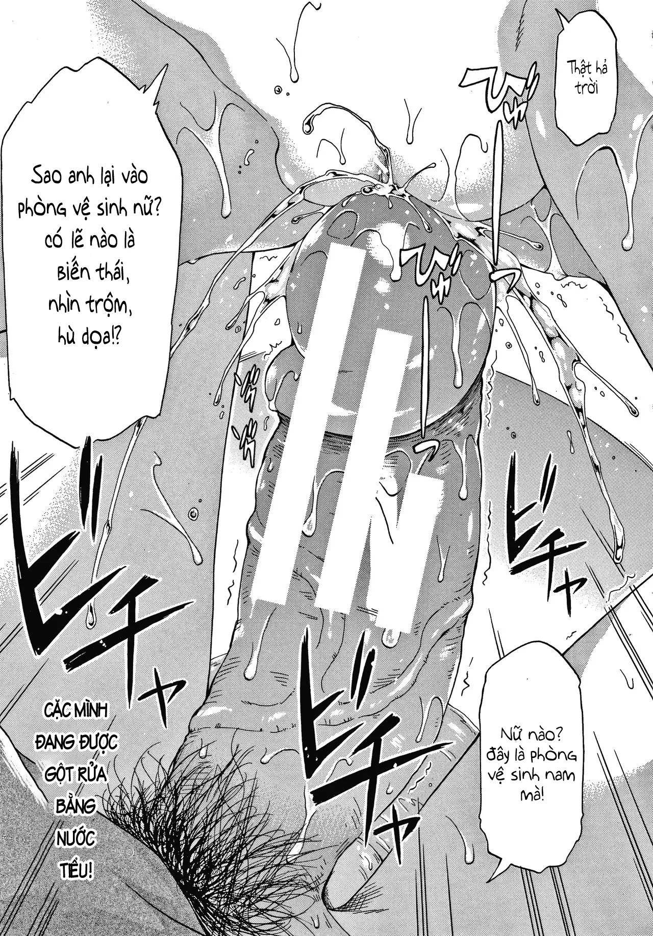 HentaiVN.net - Ảnh 9 - Trông vậy thôi nhưng chúng em có kinh nghiệm rồi đó ! [Keikenzumi da yo, Watashi-tachi] - Chap 1, Gặp nanami-chan trong nhà vệ sinh nữ