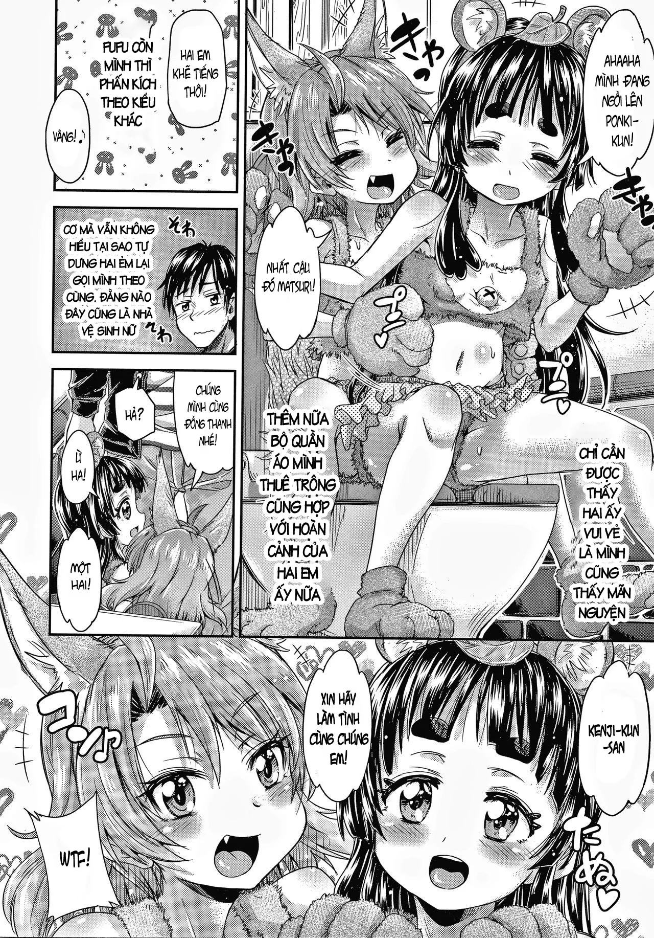 HentaiVN.net - Ảnh 6 - Trông vậy thôi nhưng chúng em có kinh nghiệm rồi đó ! [Keikenzumi da yo, Watashi-tachi] - Chap 4, Đôi bạn thú dâm đãng