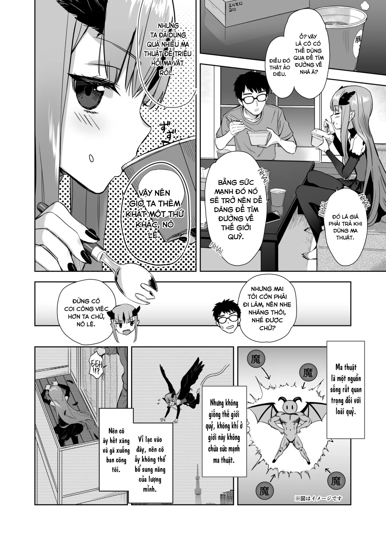 HentaiVN.net - Ảnh 2 - Mazoku no hime ga ore no maryoku-jiru o motomete yamanai kudan - Oneshot