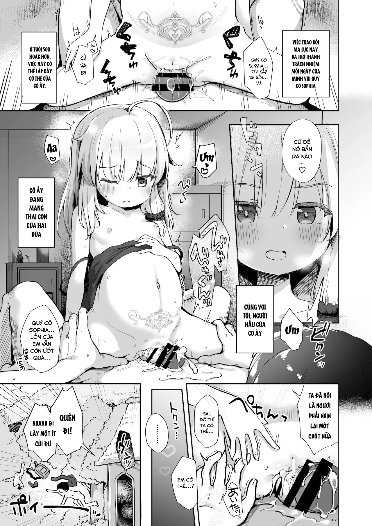 HentaiVN.net - Ảnh 5 - Spun Around by the Sweet Witch [Ama Iro Aruji ni Tsumugarete] - Oneshot.