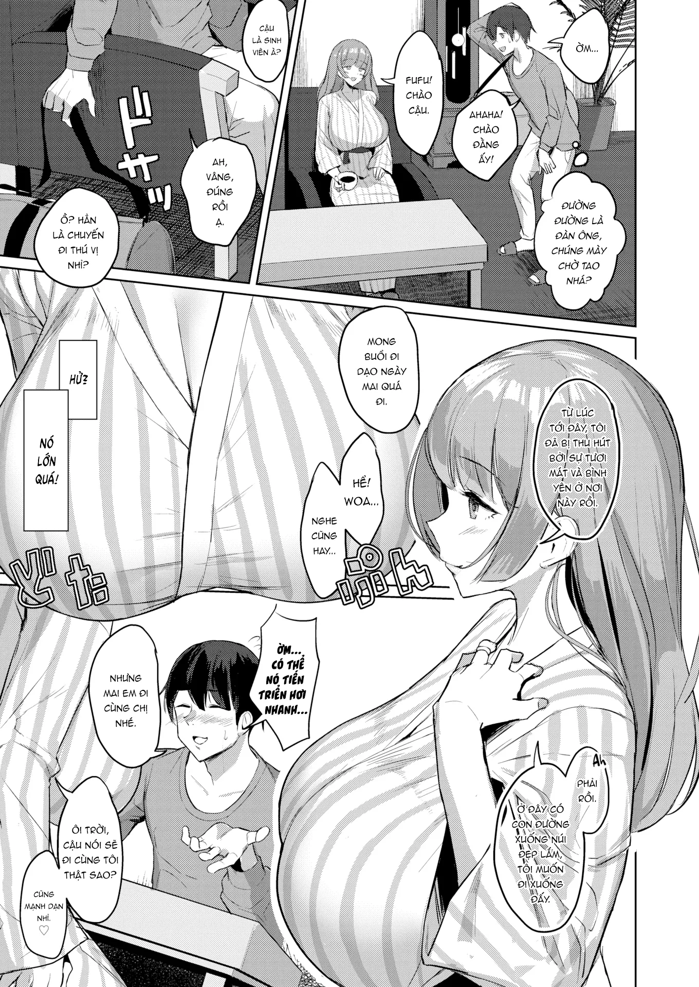HentaiVN.net - Ảnh 4 - Suối nước nóng nứng tình [Tale of Secluded Hot Spring Lust] - Chap 1