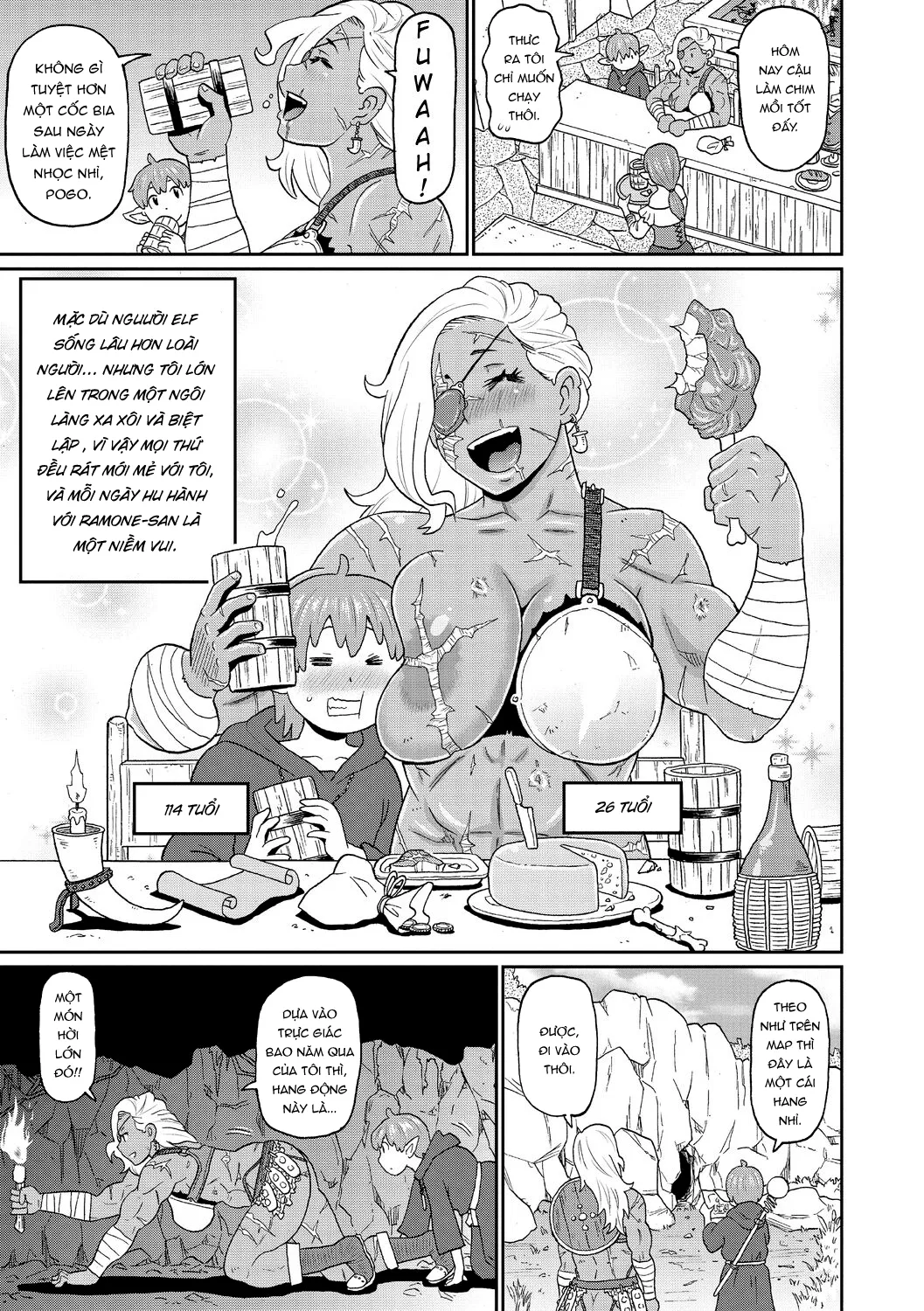 HentaiVN.net - Ảnh 5 - Rekisen no Onna Senshi to Boku no Tabi [歴戦の女戦士と僕の旅] - Chap 1