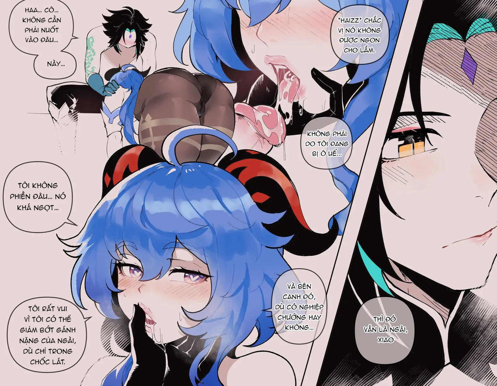 HentaiVN.net - Ảnh 3 - Xiao x Dê Dừa [Sép cute làm chiện này] - Oneshot