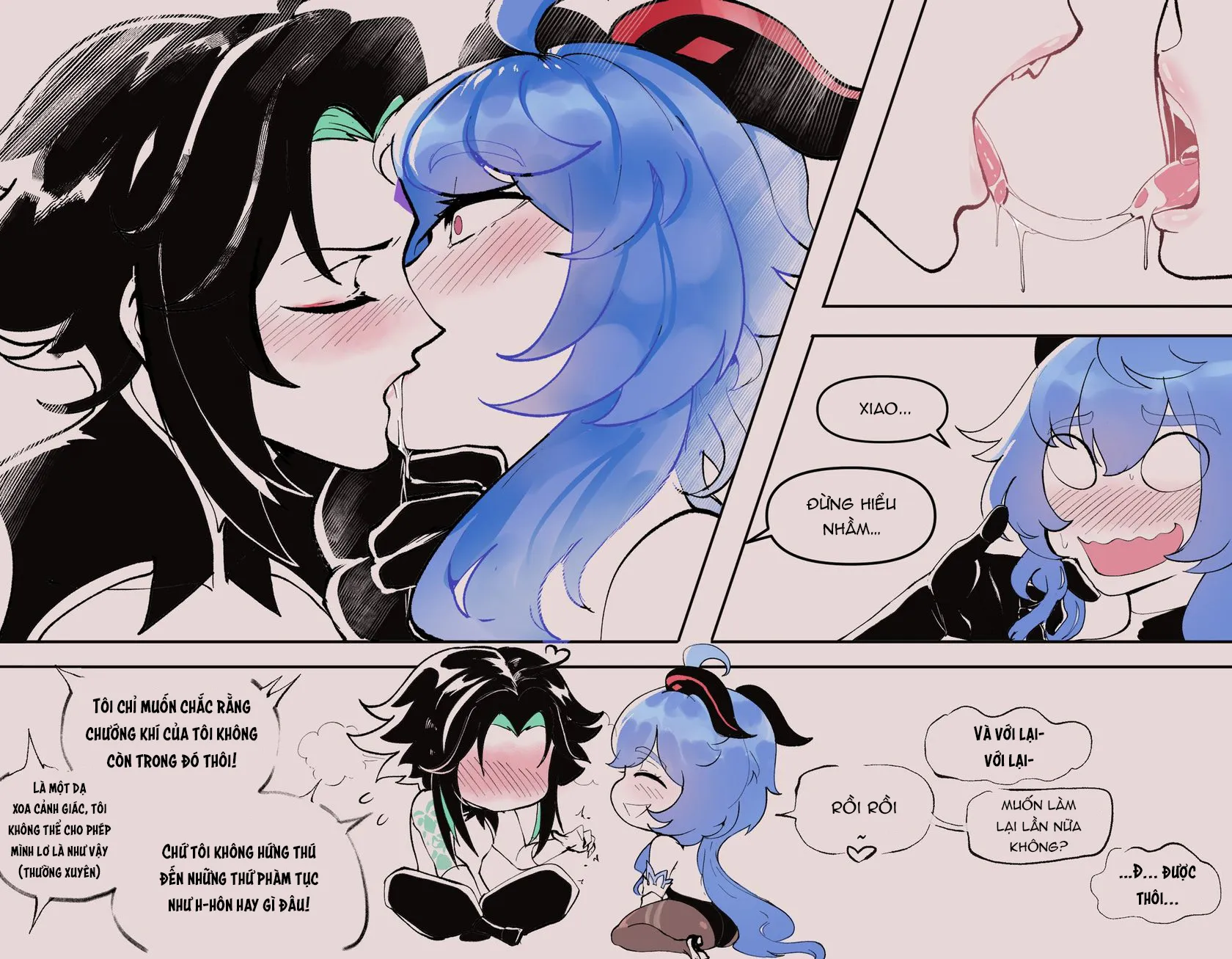 HentaiVN.net - Ảnh 4 - Xiao x Dê Dừa [Sép cute làm chiện này] - Oneshot