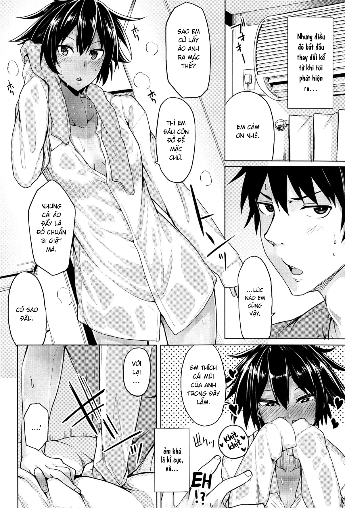 HentaiVN.net - Ảnh 4 - Những ngày oi bức [Sultry days, O Atsui Hibi, おアツい日々] - Oneshot