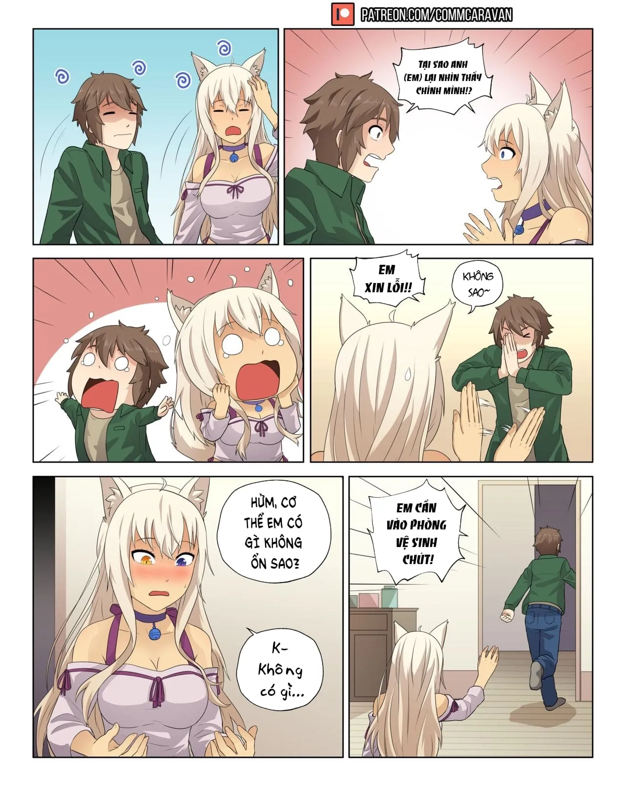 HentaiVN.net - Ảnh 3 - Nekopara: Hoán Đổi Thân Xác [Nekopara Body Swap Comic] - Oneshot
