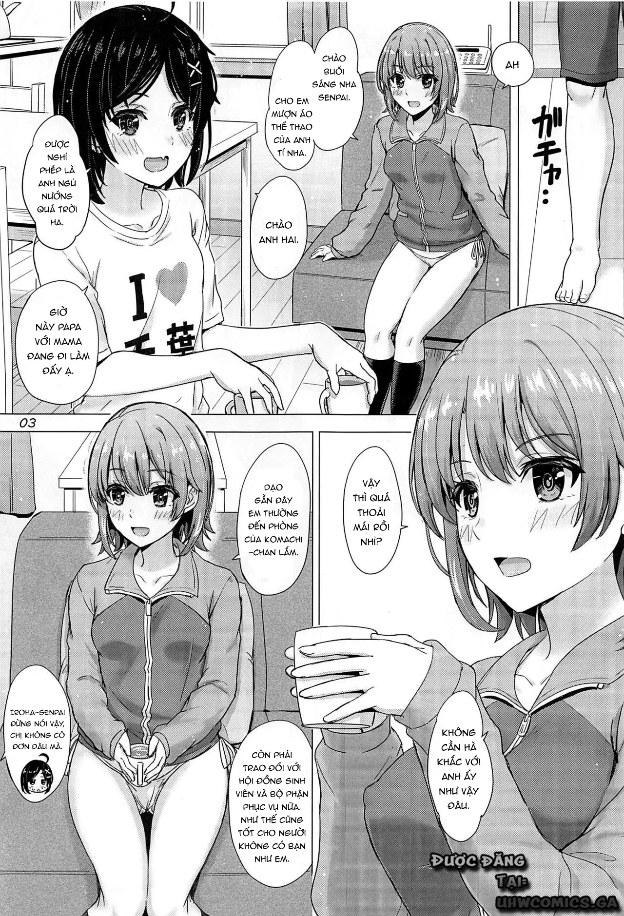 HentaiVN.net - Ảnh 4 - Em gái đang yêu và hậu bối gạ chịch của tôi [Kawaii Ore no Imouto to Kouhai ga Sasotte Kuru; Komachi & Iroha always have sex with hachiman.] - Oneshot