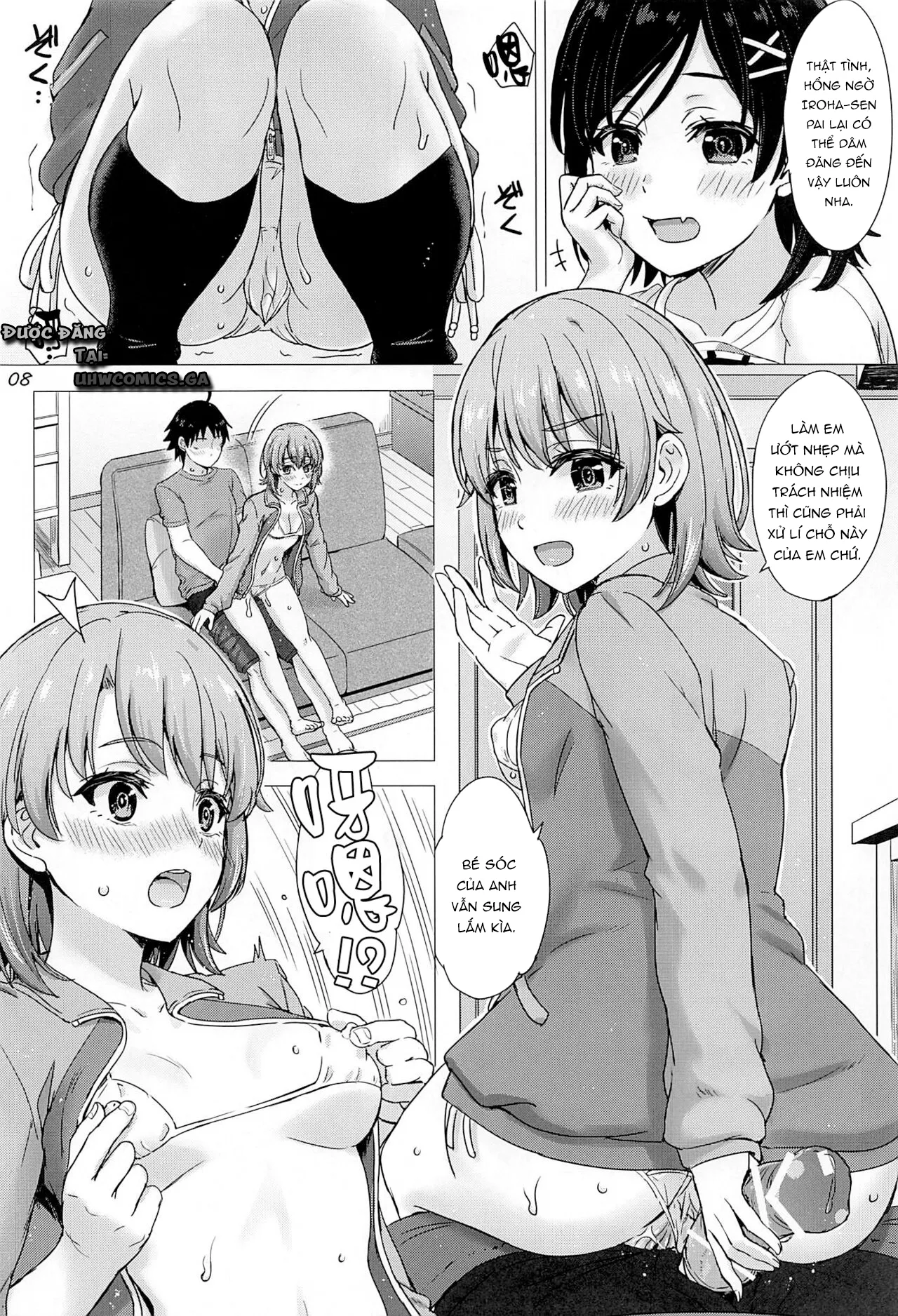 HentaiVN.net - Ảnh 9 - Em gái đang yêu và hậu bối gạ chịch của tôi [Kawaii Ore no Imouto to Kouhai ga Sasotte Kuru; Komachi & Iroha always have sex with hachiman.] - Oneshot