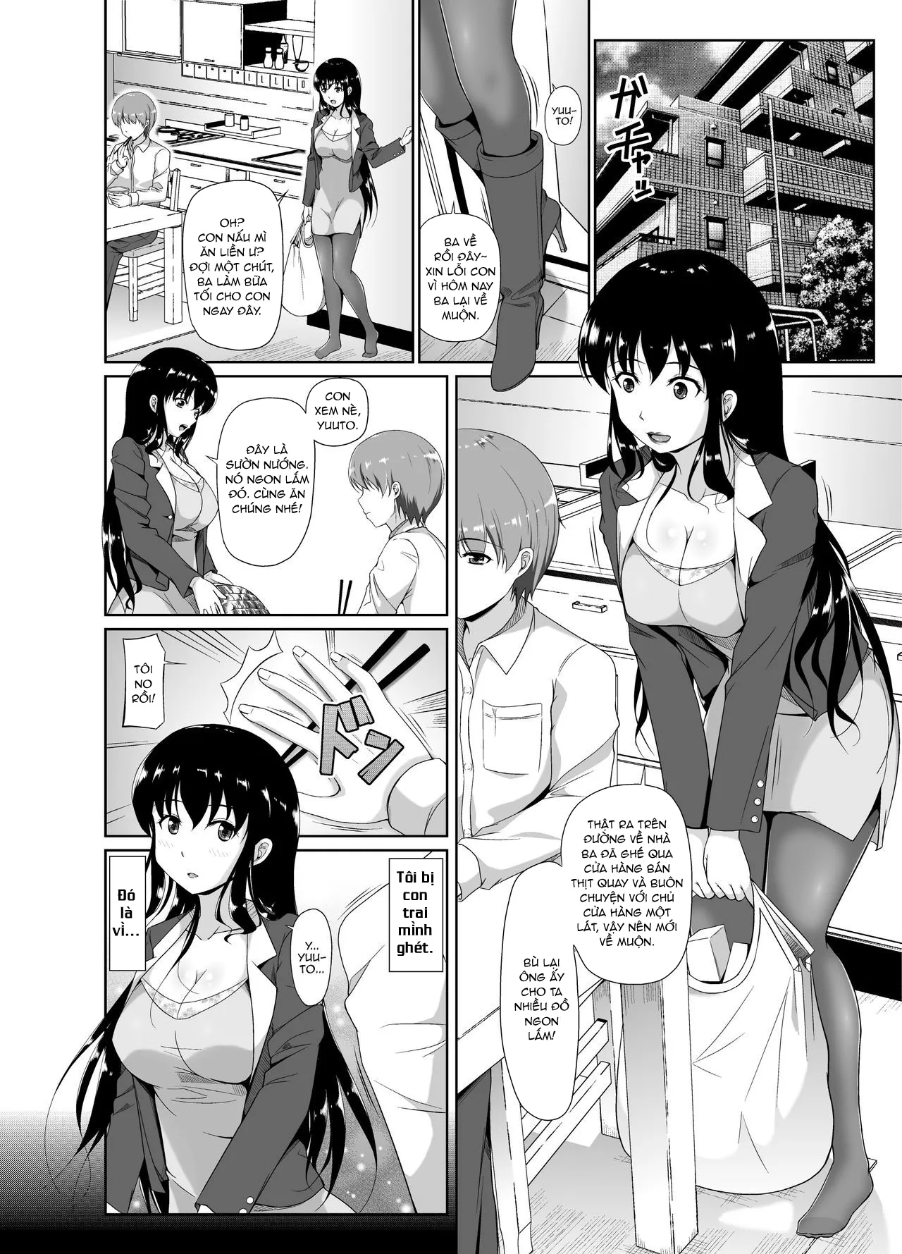 HentaiVN.net - Ảnh 4 - Papa, Boku no Onna ni Natte - Phần không màu