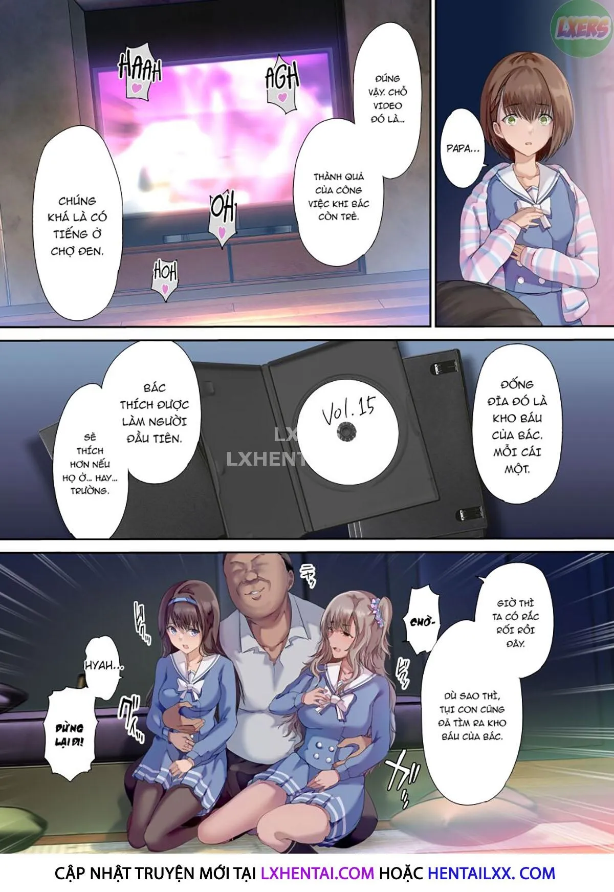 HentaiVN.net - Ảnh 13 - Papa No Shinshitsu Wa Musume Tomodachi No Tamariba [Daddy's Bedroom Is A Hangout For His Daughter's Friends] - Oneshot