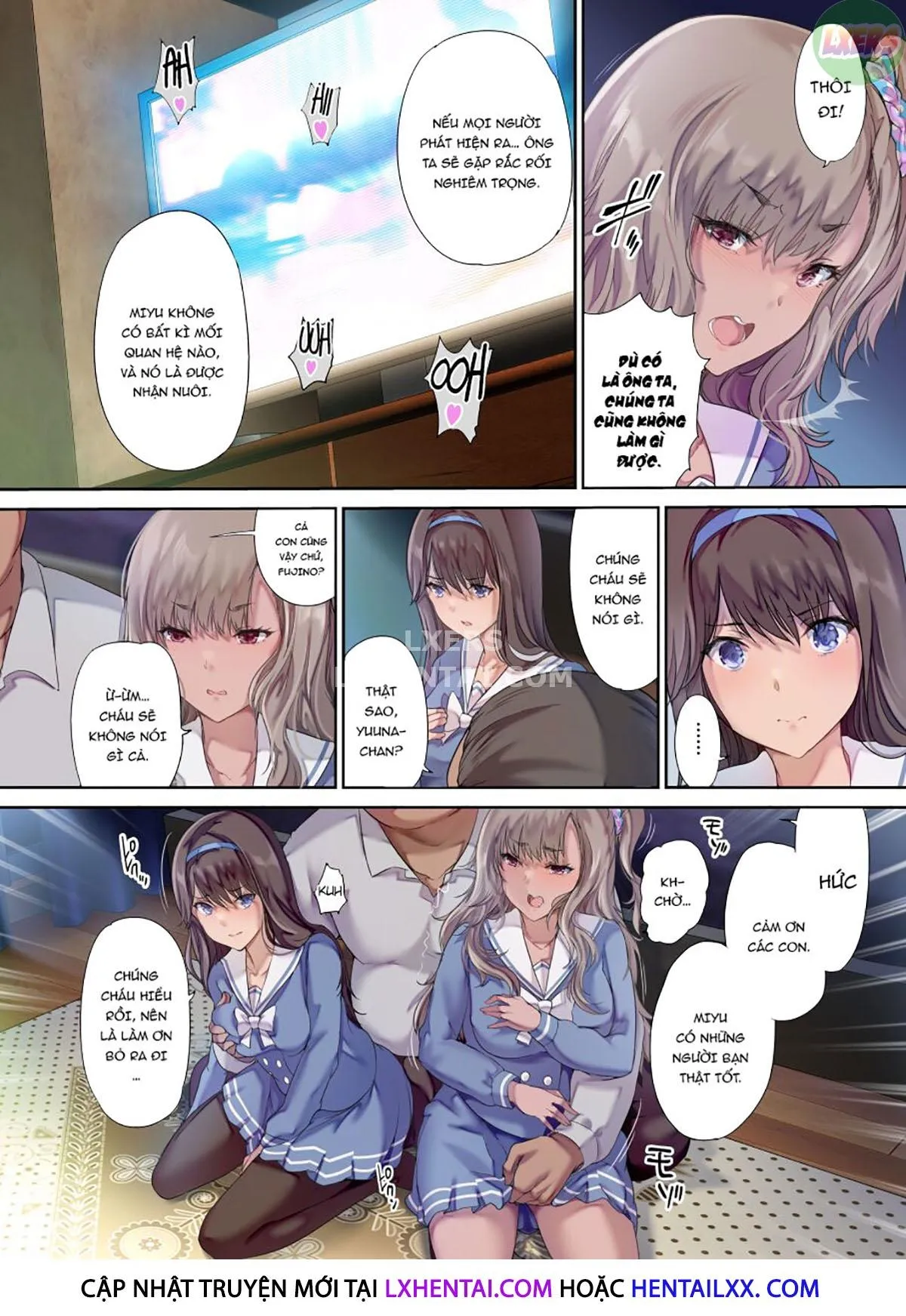 HentaiVN.net - Ảnh 14 - Papa No Shinshitsu Wa Musume Tomodachi No Tamariba [Daddy's Bedroom Is A Hangout For His Daughter's Friends] - Oneshot