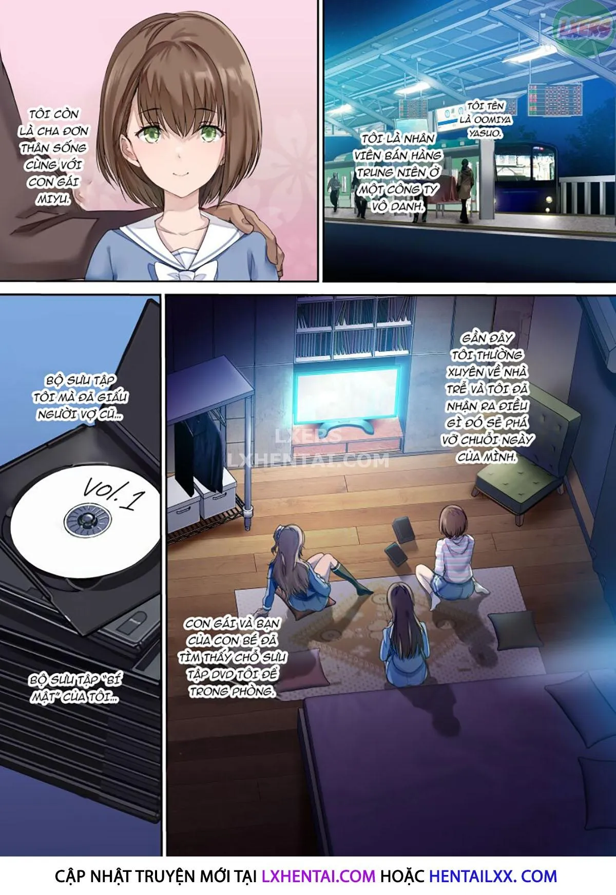 HentaiVN.net - Ảnh 5 - Papa No Shinshitsu Wa Musume Tomodachi No Tamariba [Daddy's Bedroom Is A Hangout For His Daughter's Friends] - Oneshot