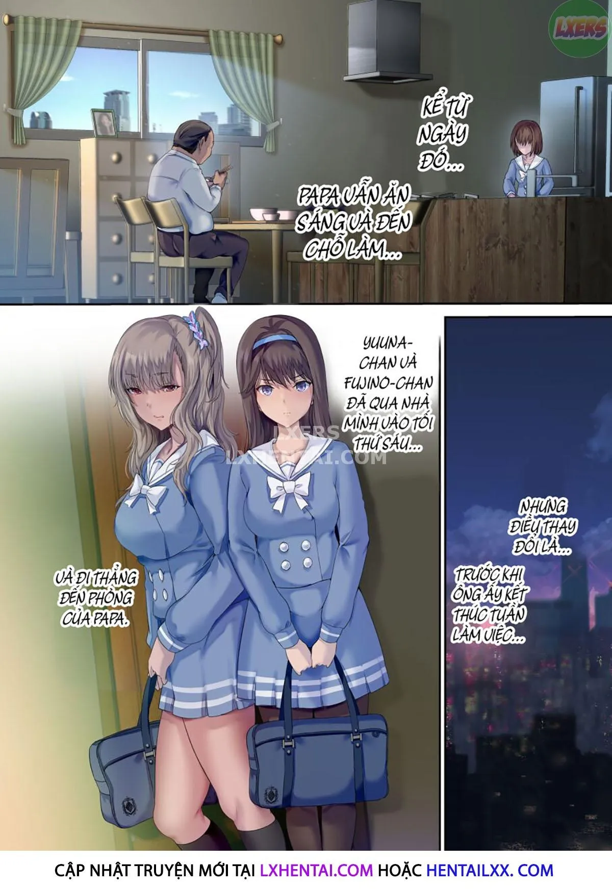 HentaiVN.net - Ảnh 68 - Papa No Shinshitsu Wa Musume Tomodachi No Tamariba [Daddy's Bedroom Is A Hangout For His Daughter's Friends] - Oneshot