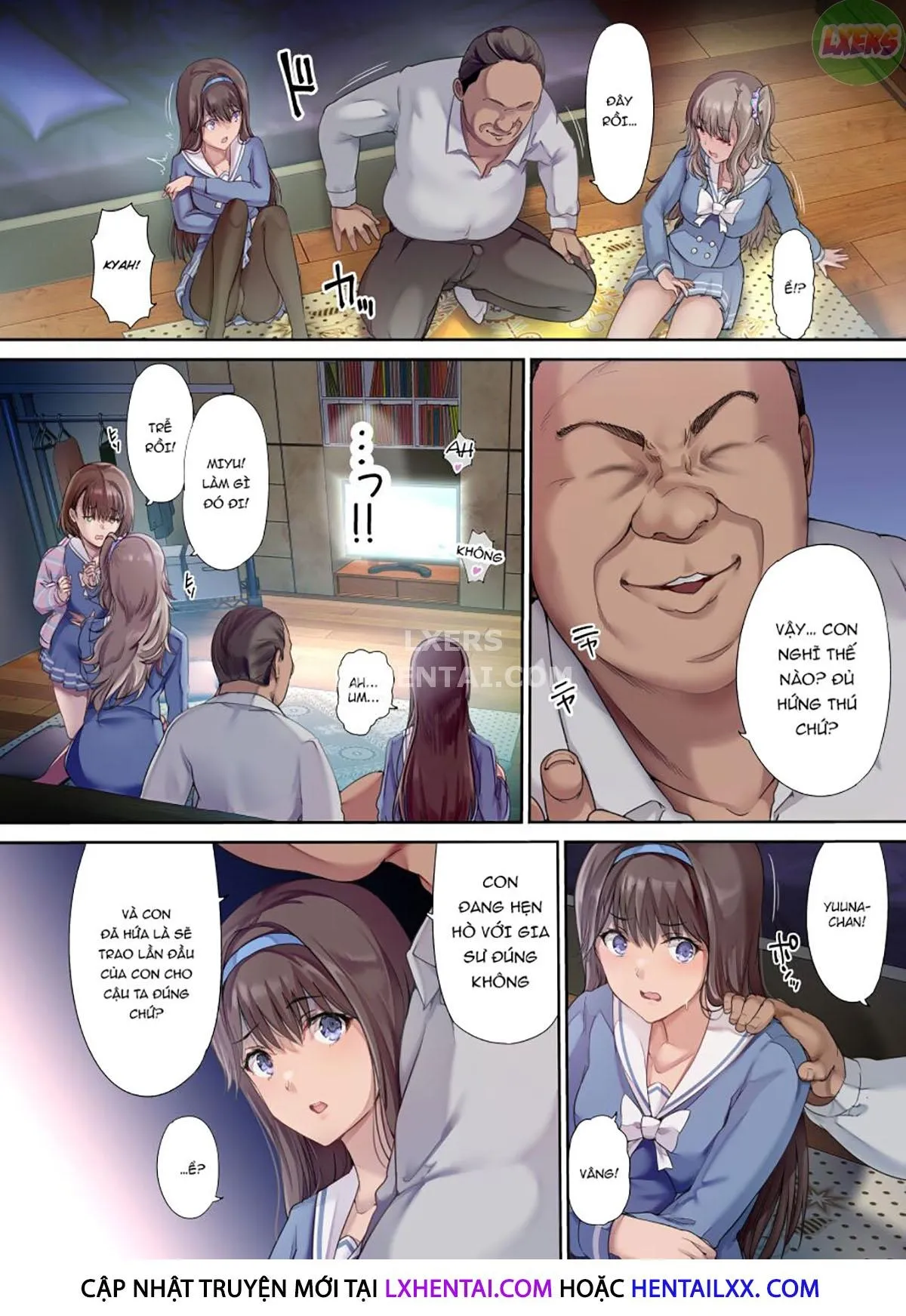 HentaiVN.net - Ảnh 8 - Papa No Shinshitsu Wa Musume Tomodachi No Tamariba [Daddy's Bedroom Is A Hangout For His Daughter's Friends] - Oneshot