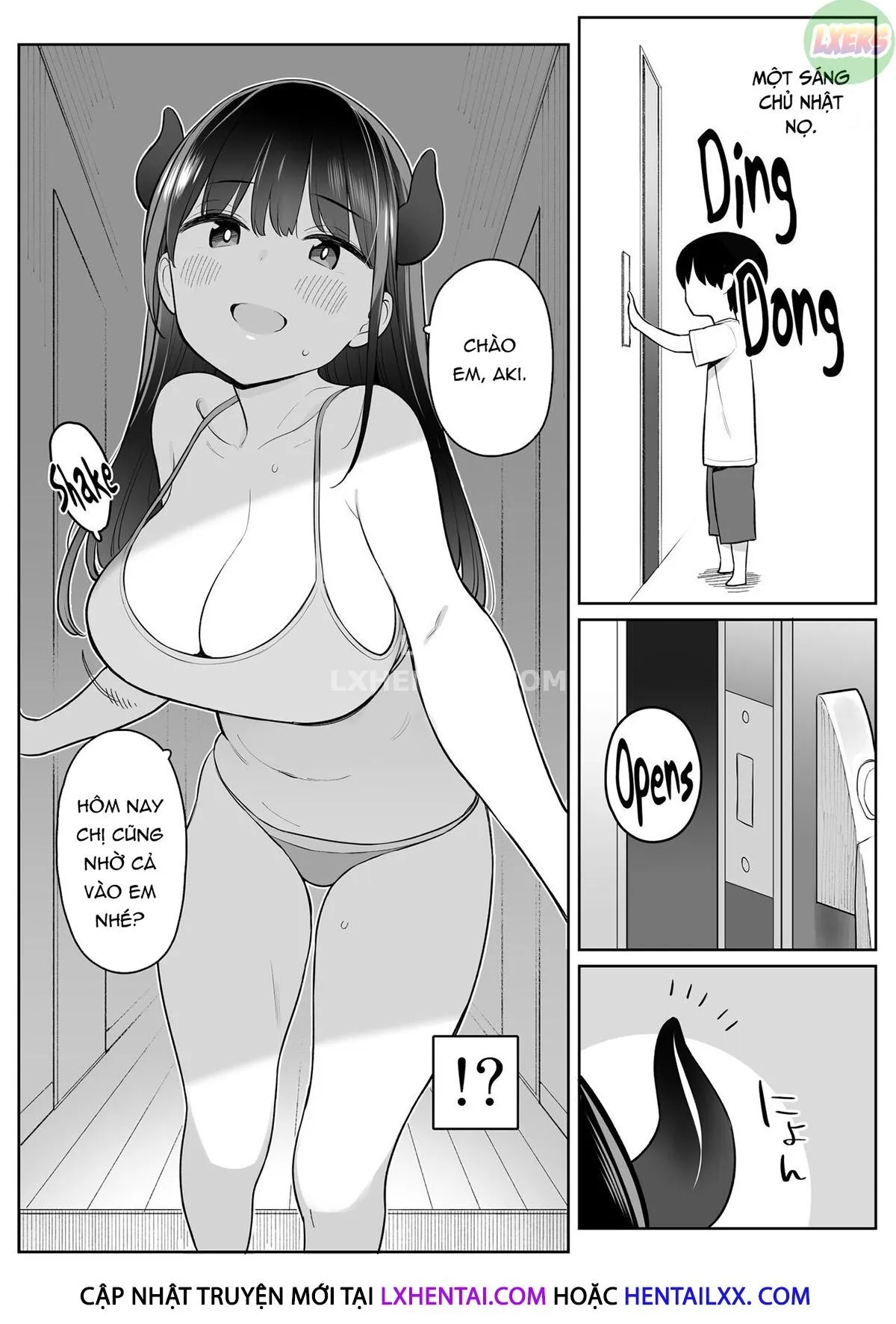 HentaiVN.net - Ảnh 27 - The Story of How The Big Sister Neighbor Squeezed My Semen Because She was a Succubus [Mijika na Onee-san ga Succubus datta node Sakusei sareru Ohanashi] - Oneshot