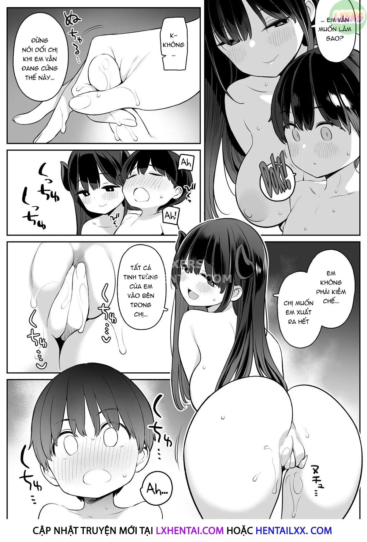 HentaiVN.net - Ảnh 37 - The Story of How The Big Sister Neighbor Squeezed My Semen Because She was a Succubus [Mijika na Onee-san ga Succubus datta node Sakusei sareru Ohanashi] - Oneshot