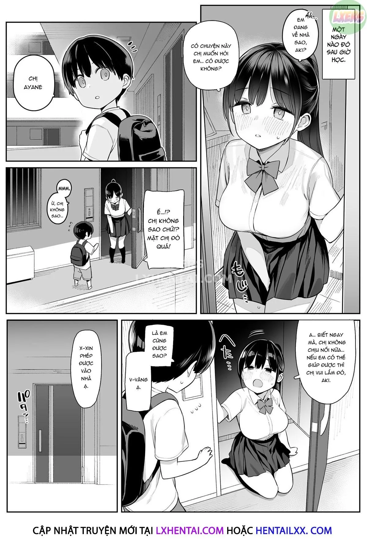 HentaiVN.net - Ảnh 5 - The Story of How The Big Sister Neighbor Squeezed My Semen Because She was a Succubus [Mijika na Onee-san ga Succubus datta node Sakusei sareru Ohanashi] - Oneshot