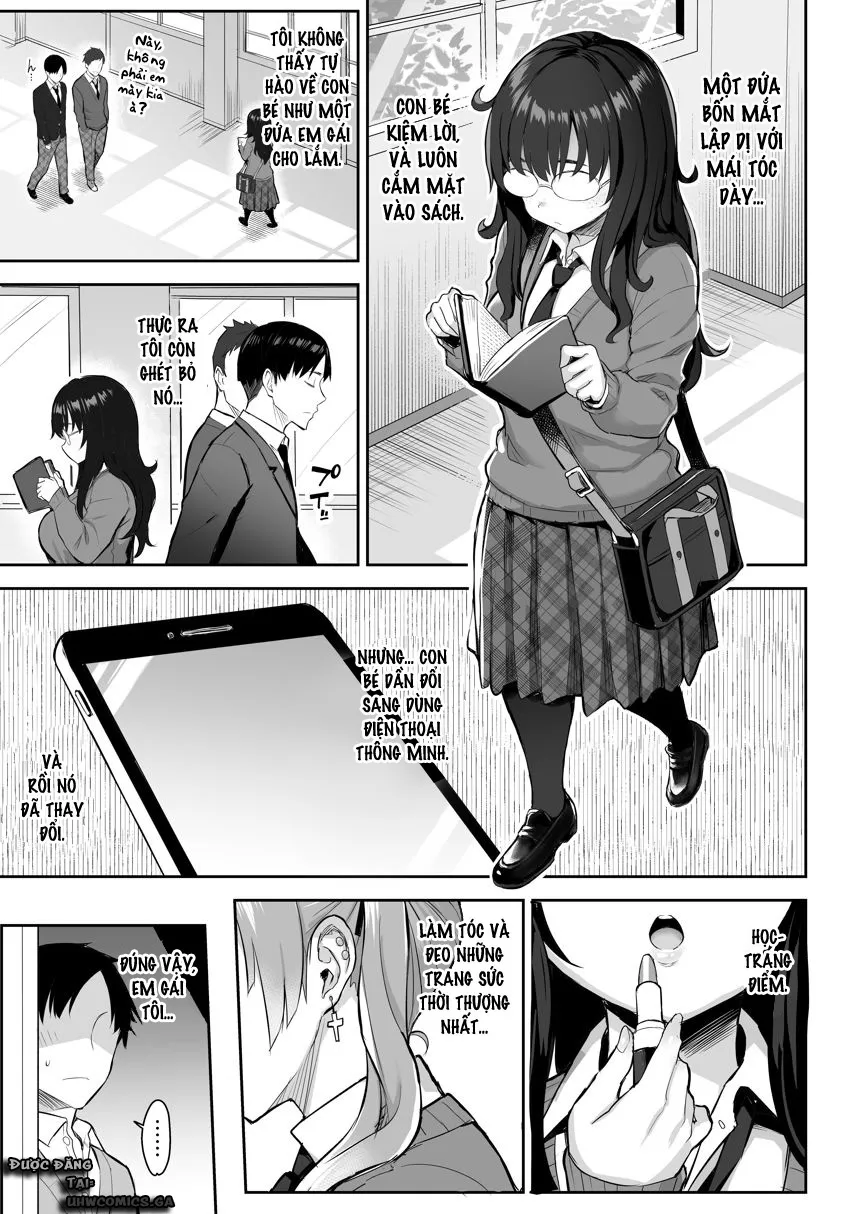 HentaiVN.net - Ảnh 5 - Con em gái mọt sách của tôi... [Moto InCha no Kyonyuu Yariman Imouto ga Erosugite] - Oneshot