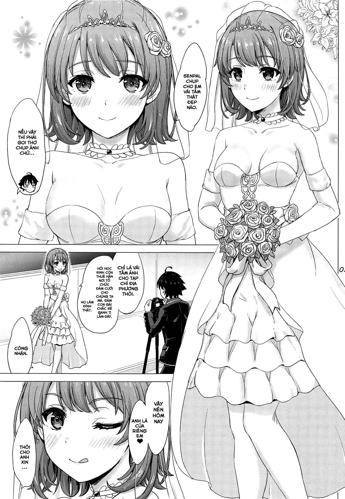 HentaiVN.net - Ảnh 3 - Làm Tình Với Iroha Trong Bộ Váy Cưới [Iroha's gonna marry you after today's scholl!; Yahari Ore no Seishun Love Come wa Machigatteiru] - Oneshot