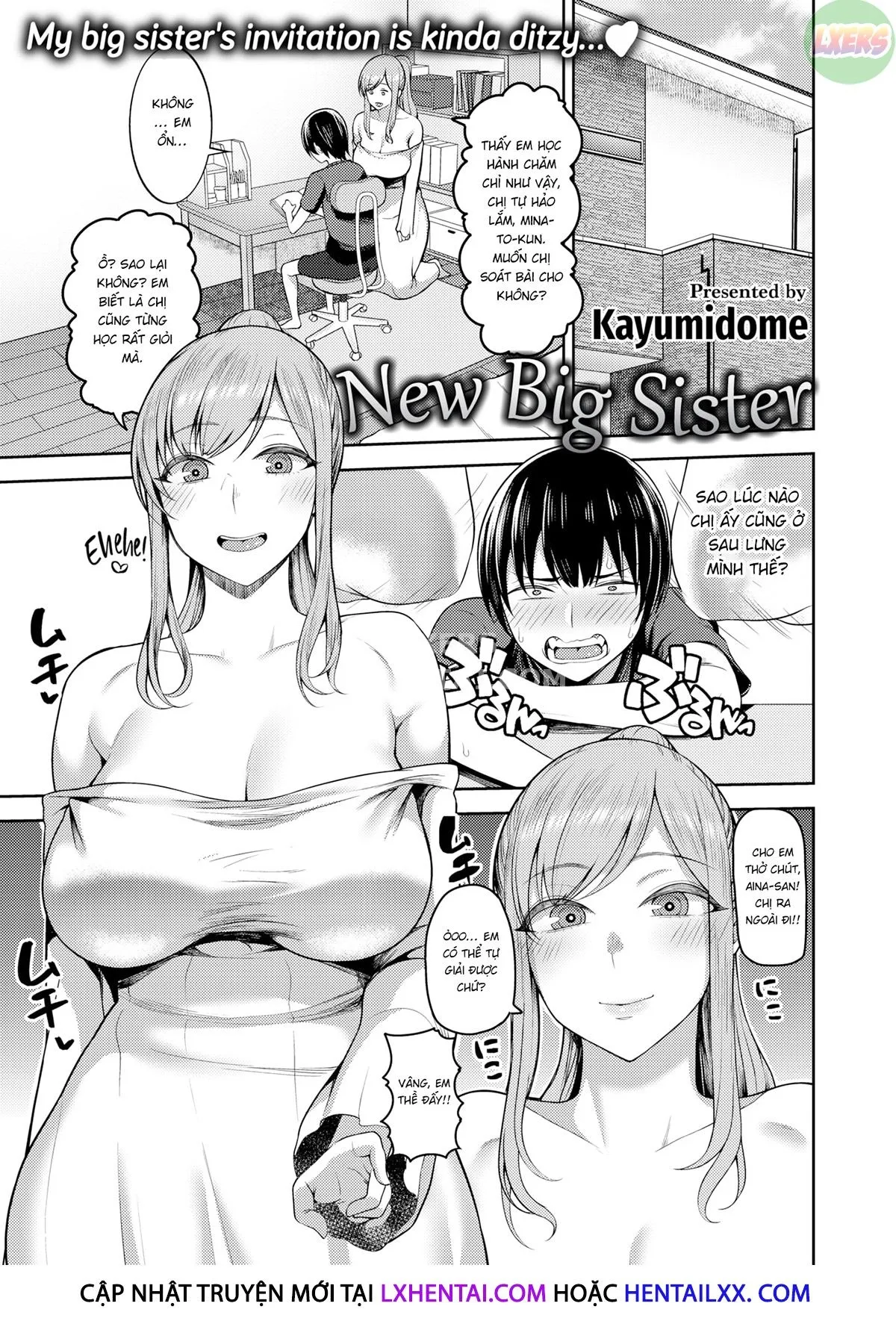 HentaiVN.net - Ảnh 4 - Chị gái mới - Chap 1