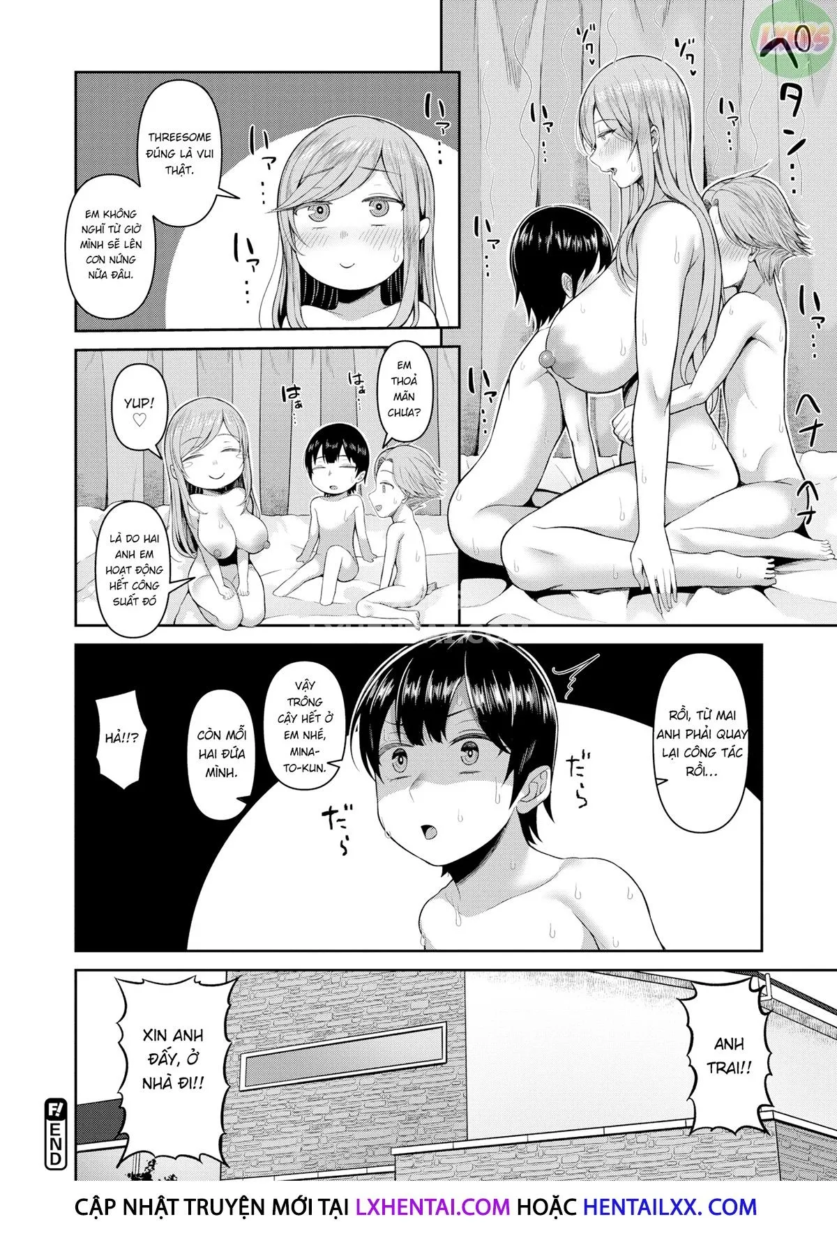 HentaiVN.net - Ảnh 25 - Chị gái mới - Chap 2 ~Threesome With Brothers~ | END
