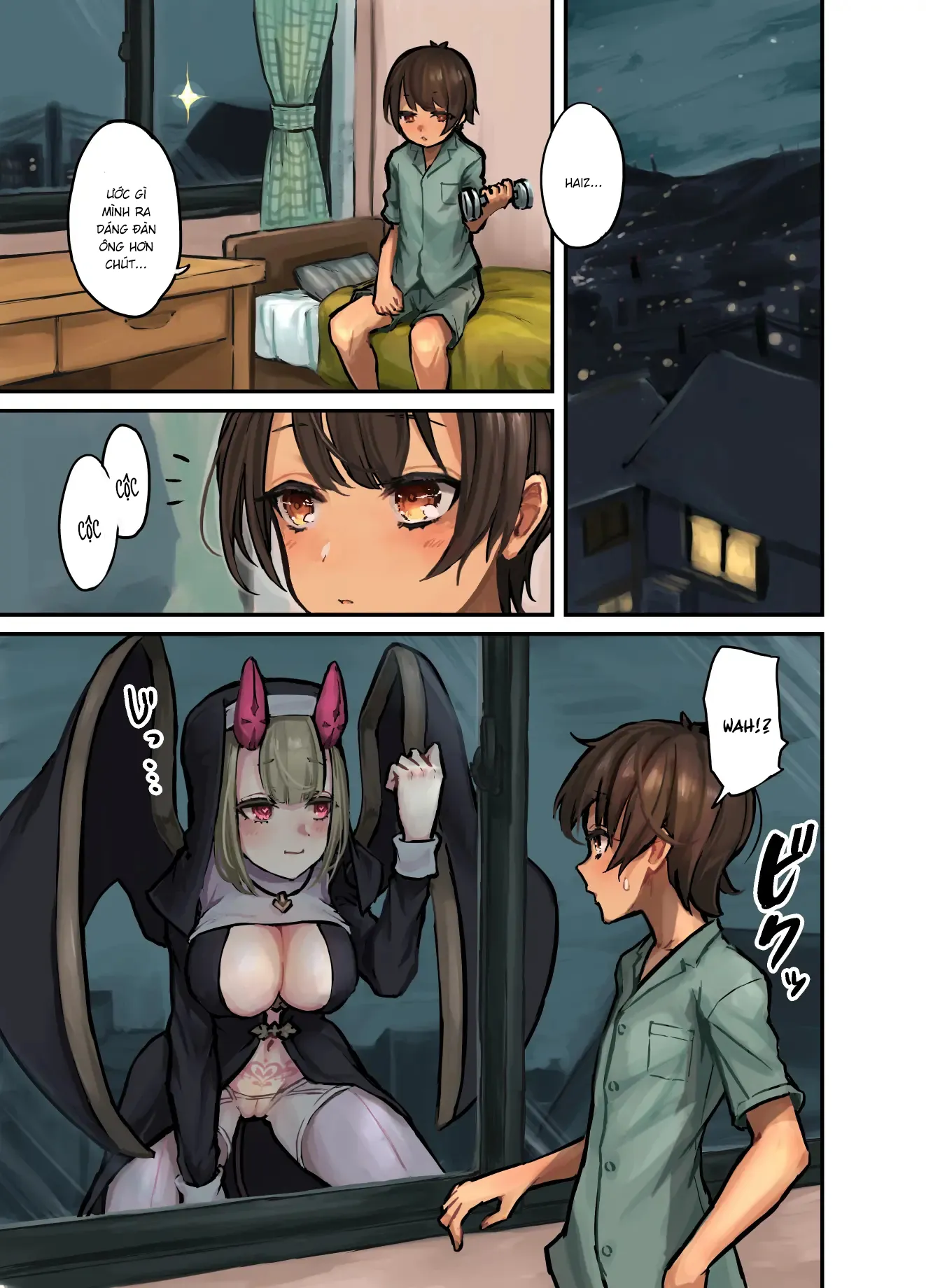 HentaiVN.net - Ảnh 3 - Konban wa Sister Succubus [今晩はシスターサキュバス] - Oneshot