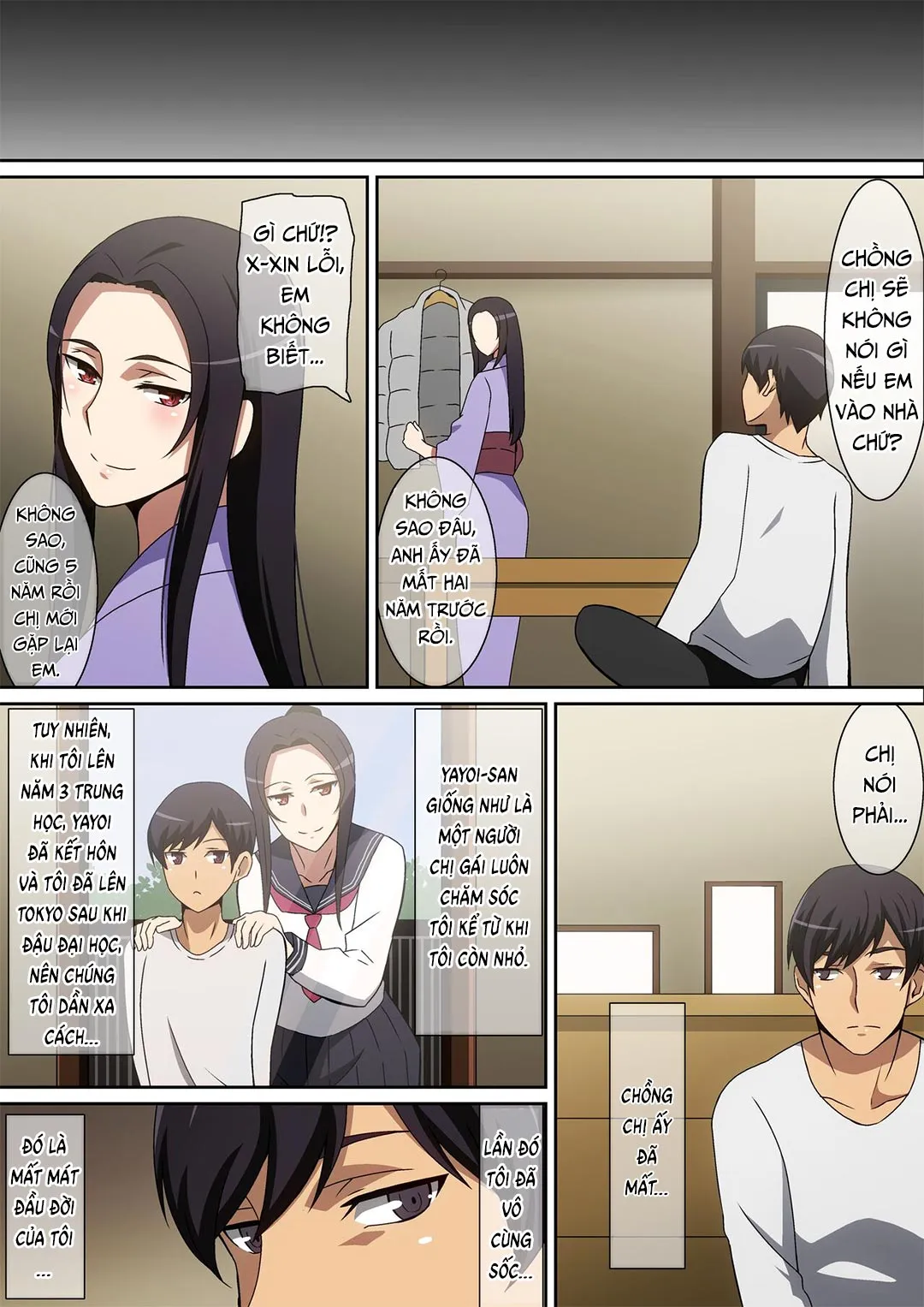 HentaiVN.net - Ảnh 4 - Lý do chồng chị ấy qua đời... [Kiseisaki De...] - Oneshot
