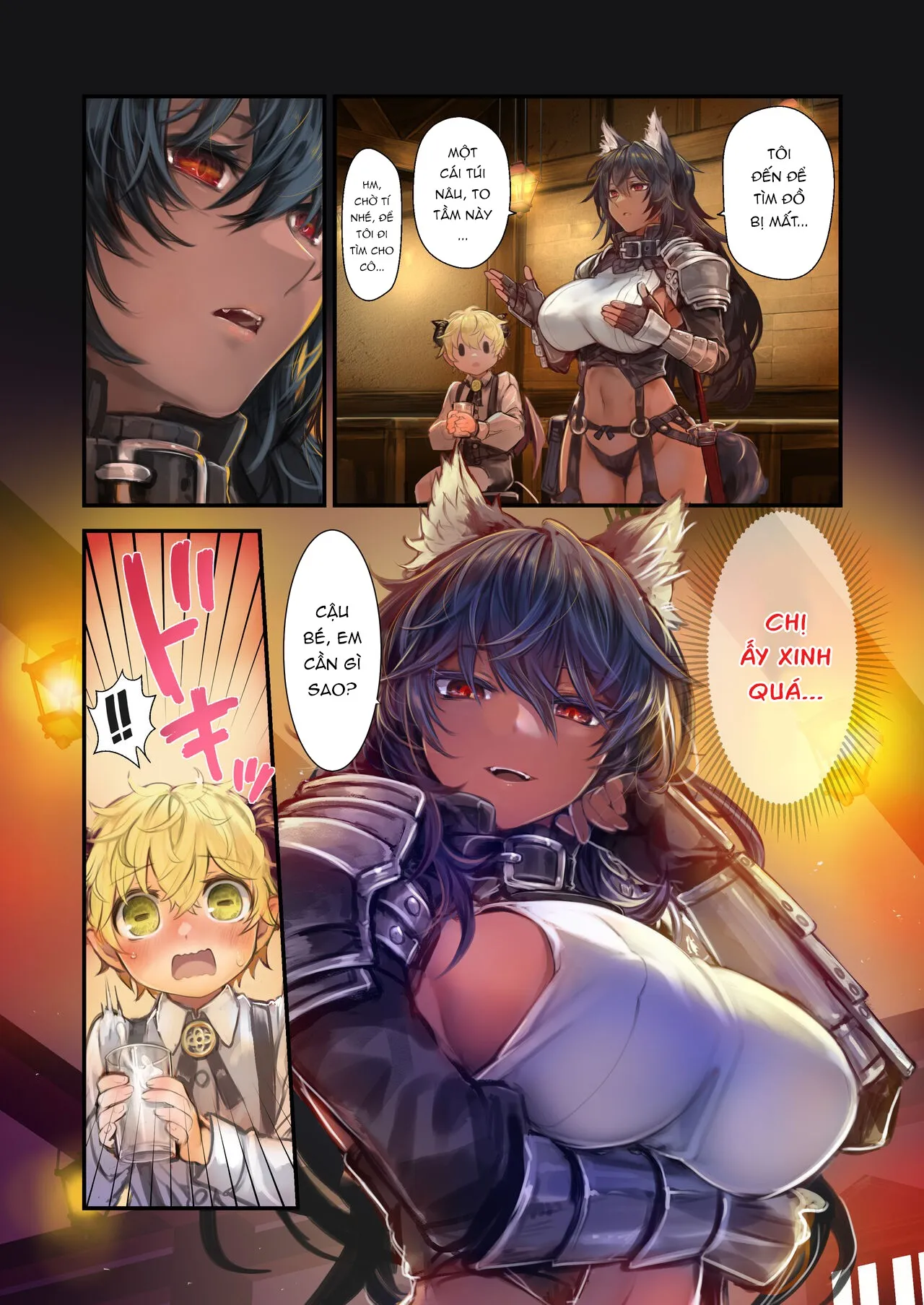 HentaiVN.net - Ảnh 7 - MILK - Câu chuyện về cậu bé Incubus được chiều chuộng bởi hai onee-san... [MILK - A story About An Incubus Being Fondled By Two Onee-sans; MILK －ショタ淫魔がお姉さんたちに挟まれる話] - Chap 1