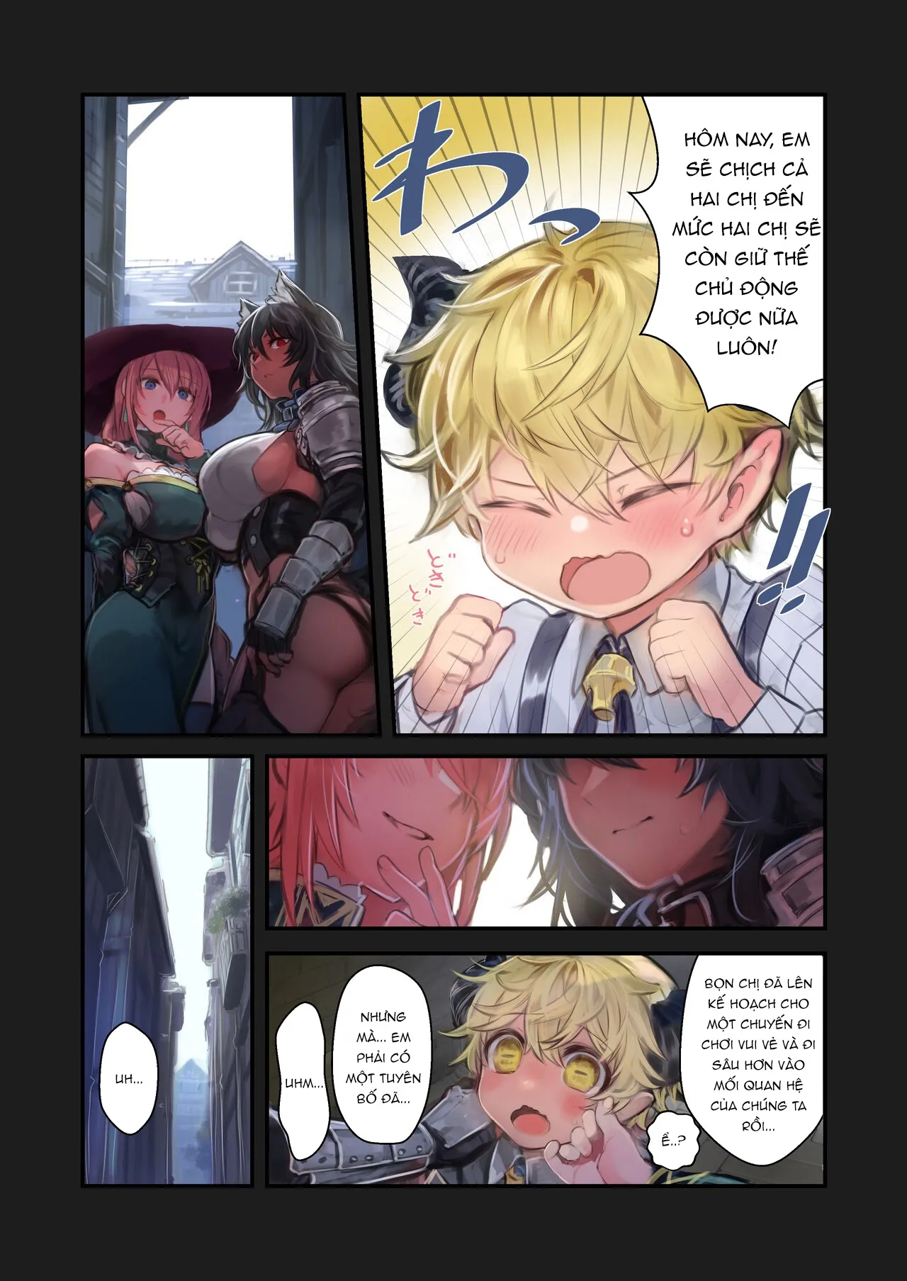 HentaiVN.net - Ảnh 26 - MILK - Câu chuyện về cậu bé Incubus được chiều chuộng bởi hai onee-san... [MILK - A story About An Incubus Being Fondled By Two Onee-sans; MILK －ショタ淫魔がお姉さんたちに挟まれる話] - Chap 2