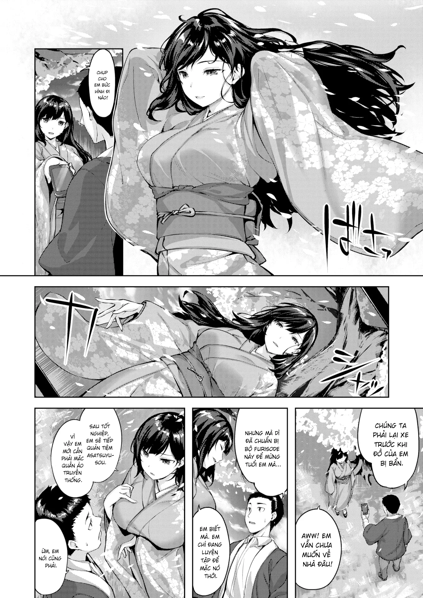 HentaiVN.net - Ảnh 3 - Hơi thở dưới cây hoa anh đào - Oneshot