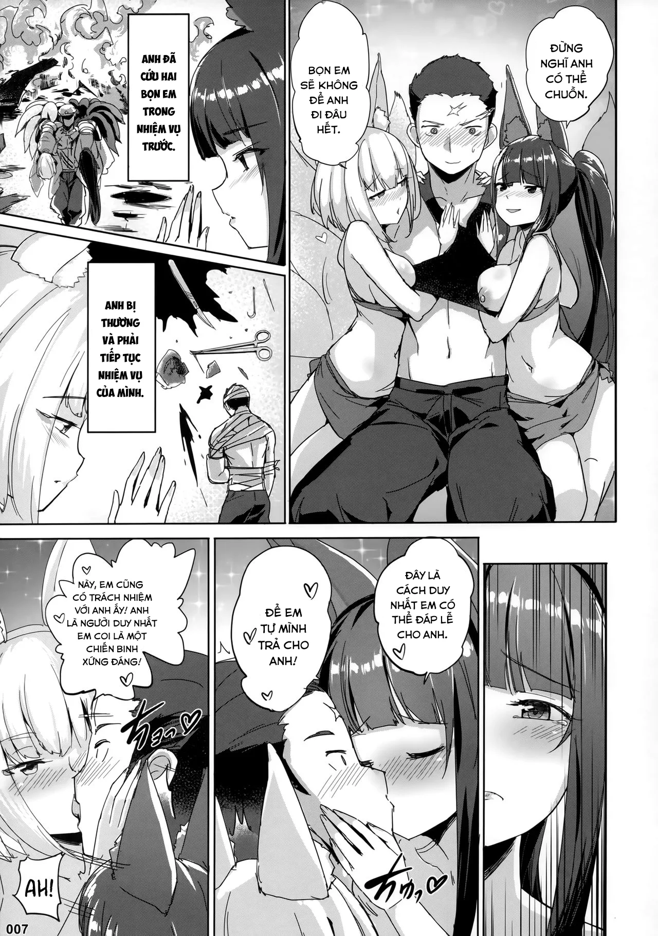 HentaiVN.net - Ảnh 9 - Akagi Kaga Don [Akagi Kaga Threesome] - Oneshot
